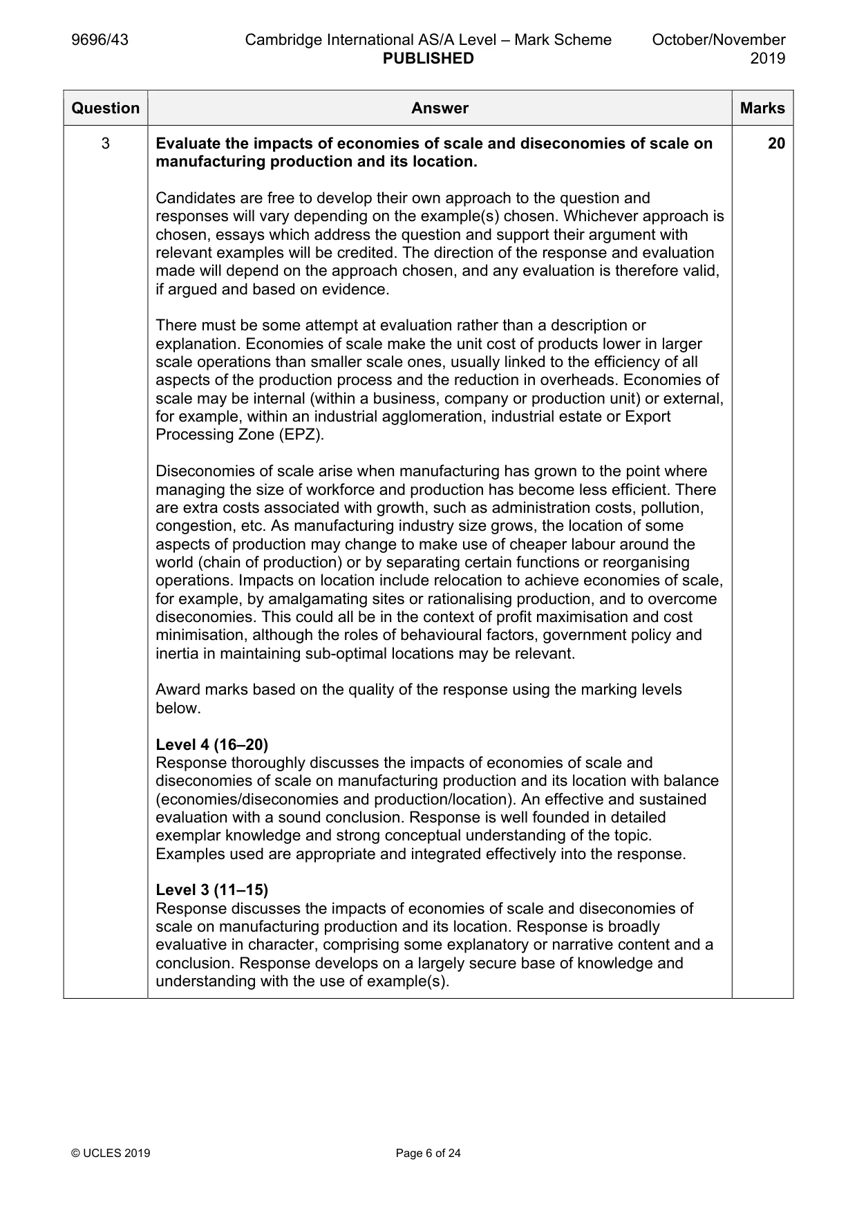 Mark scheme, page 6 of 24