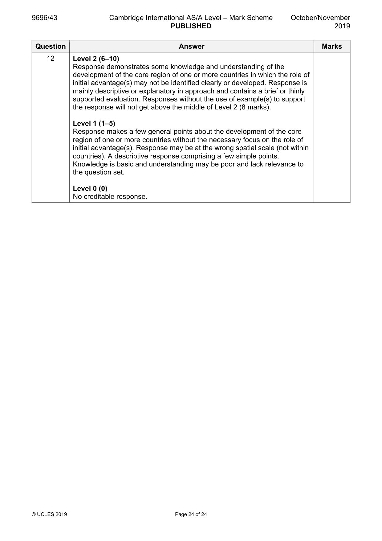 Mark scheme, page 24 of 24