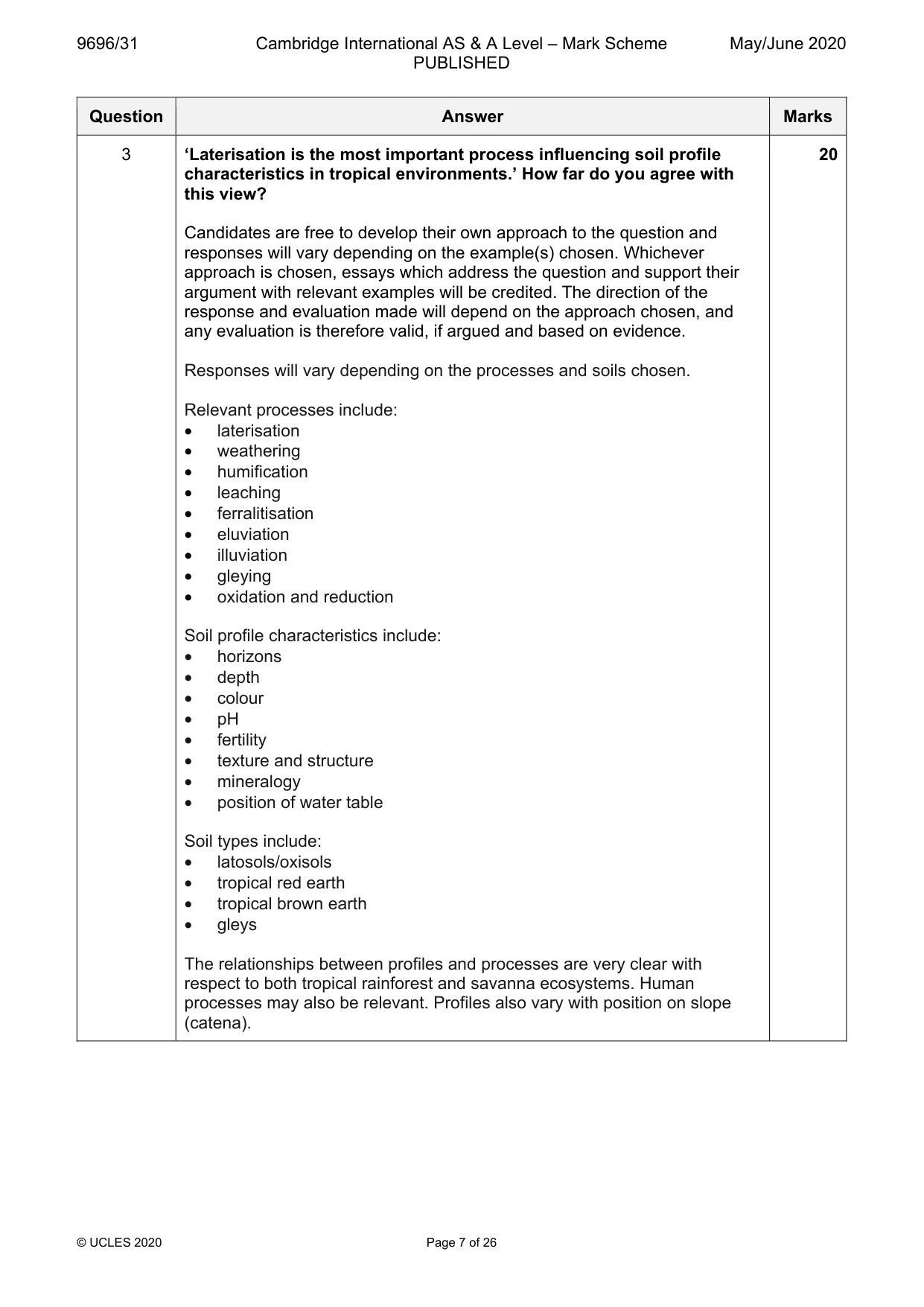 Mark scheme, page 7 of 26