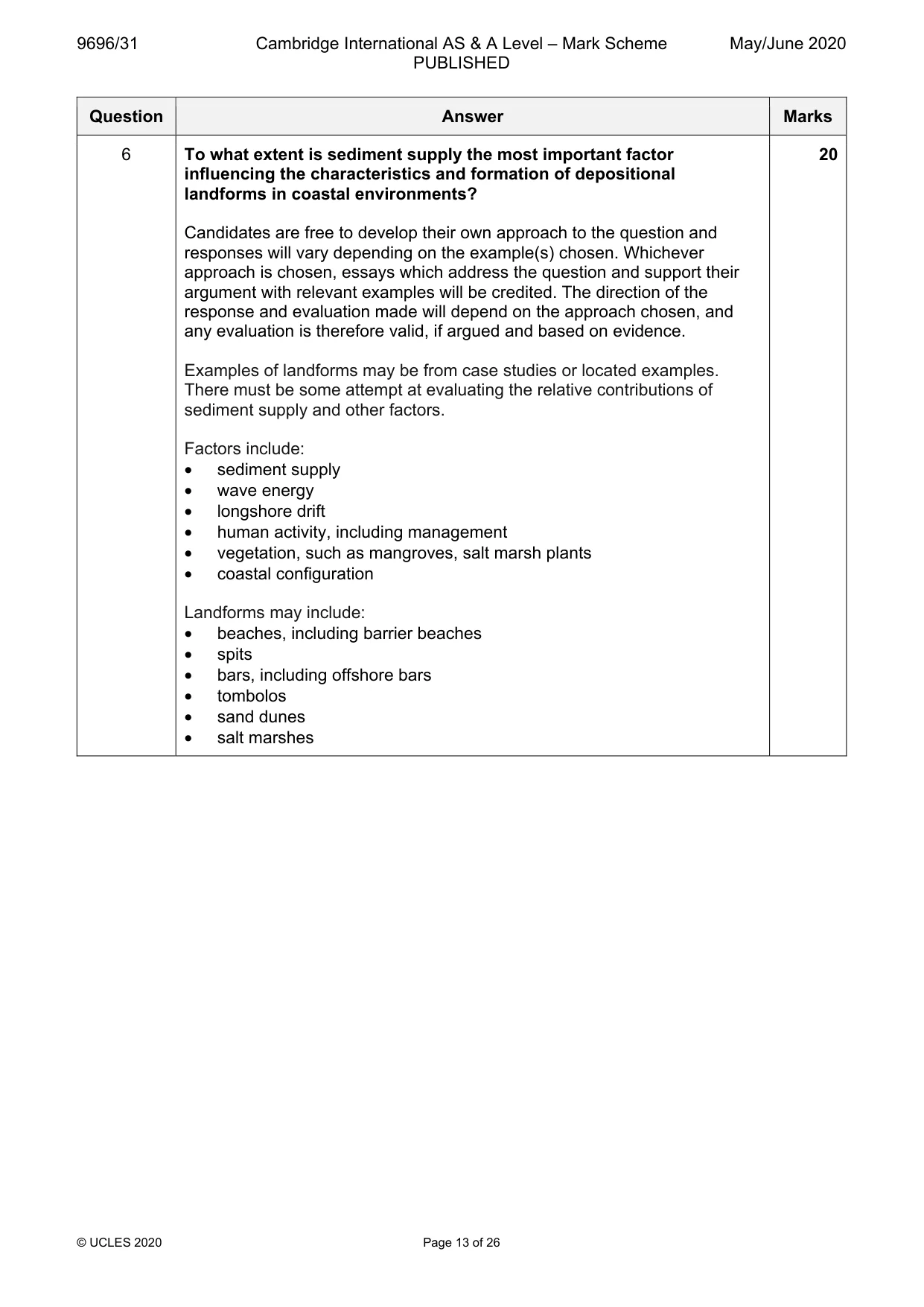 Mark scheme, page 13 of 26