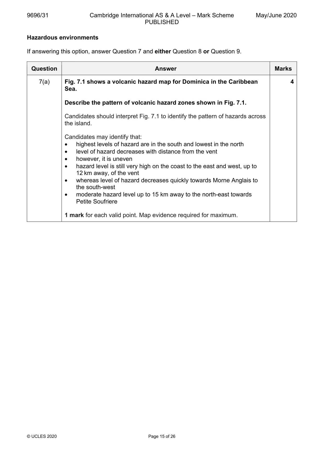 Mark scheme, page 15 of 26