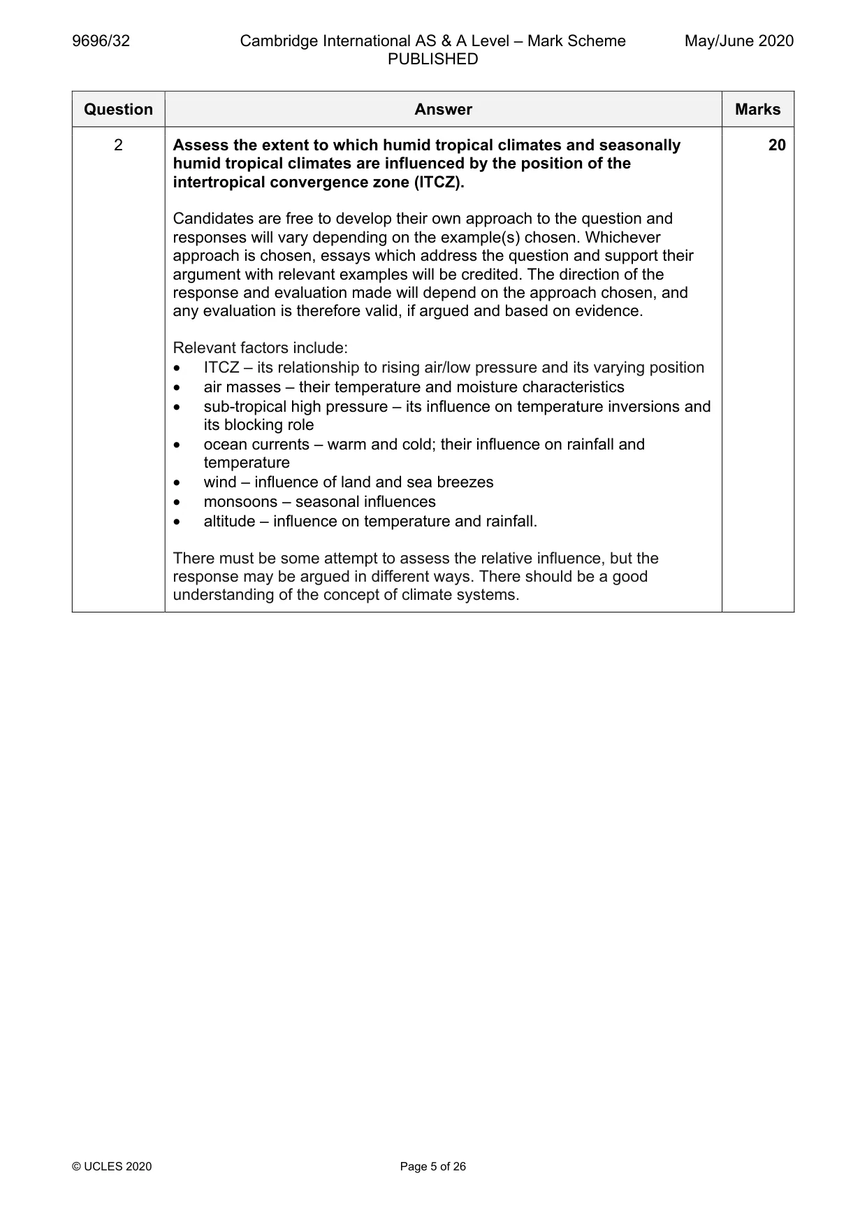 Mark scheme, page 5 of 26