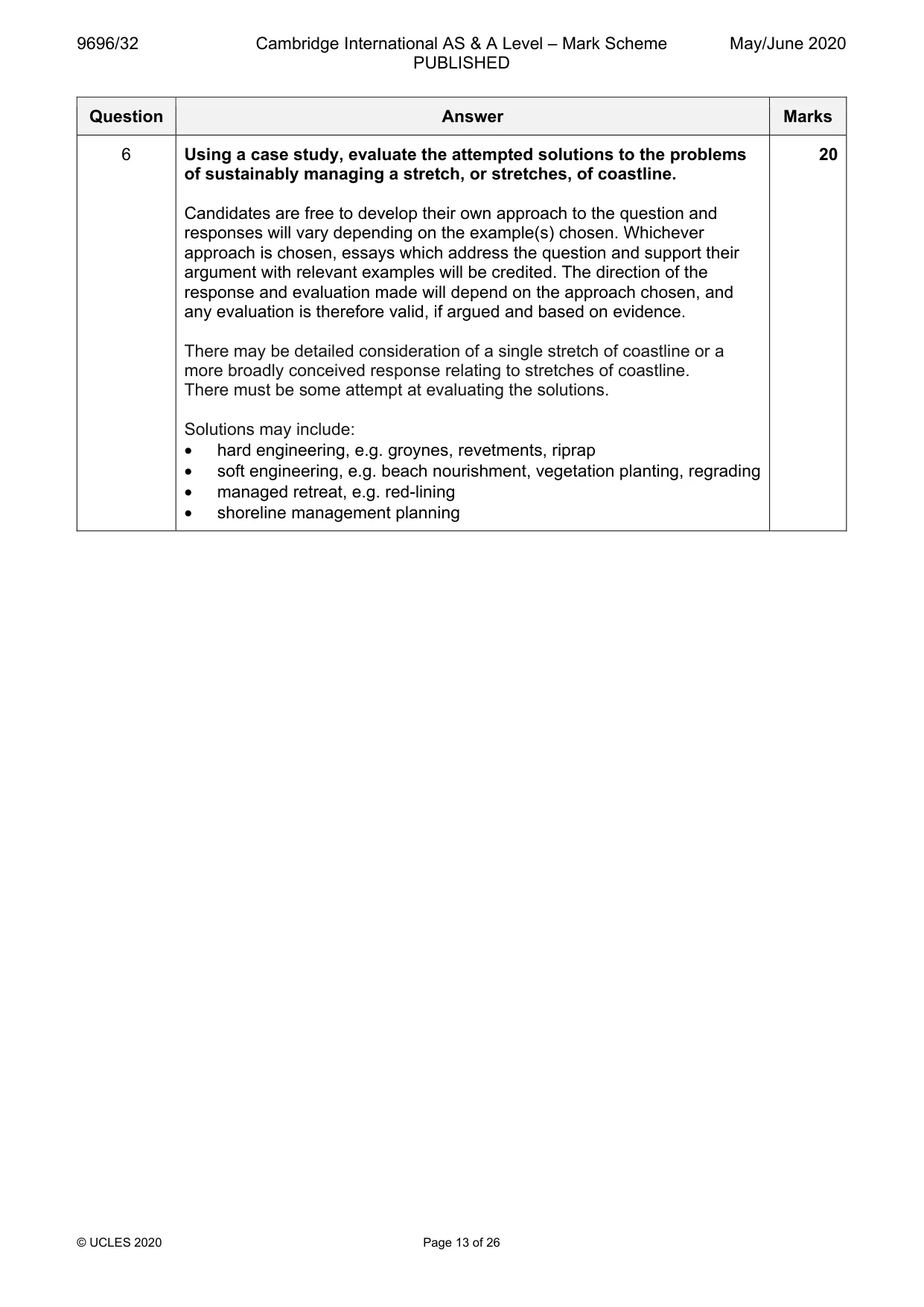 Mark scheme, page 13 of 26