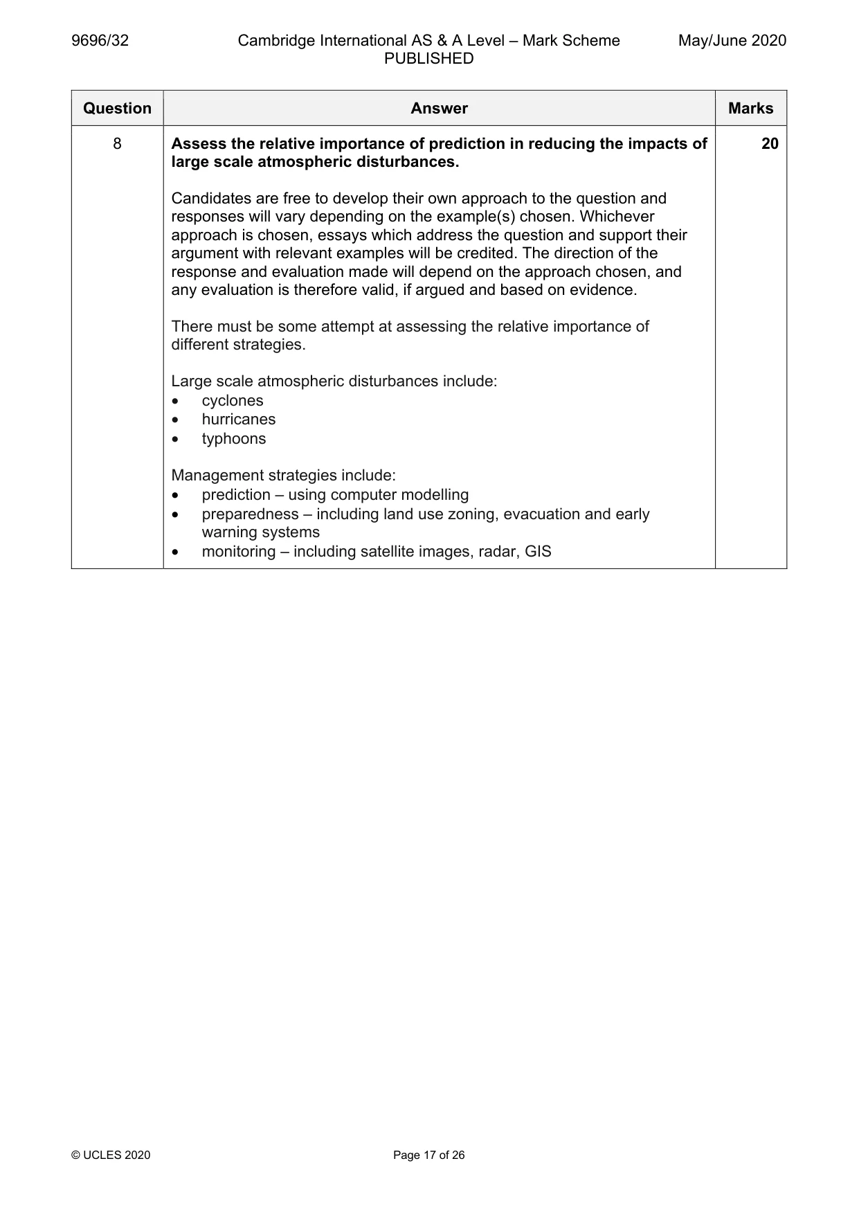 Mark scheme, page 17 of 26