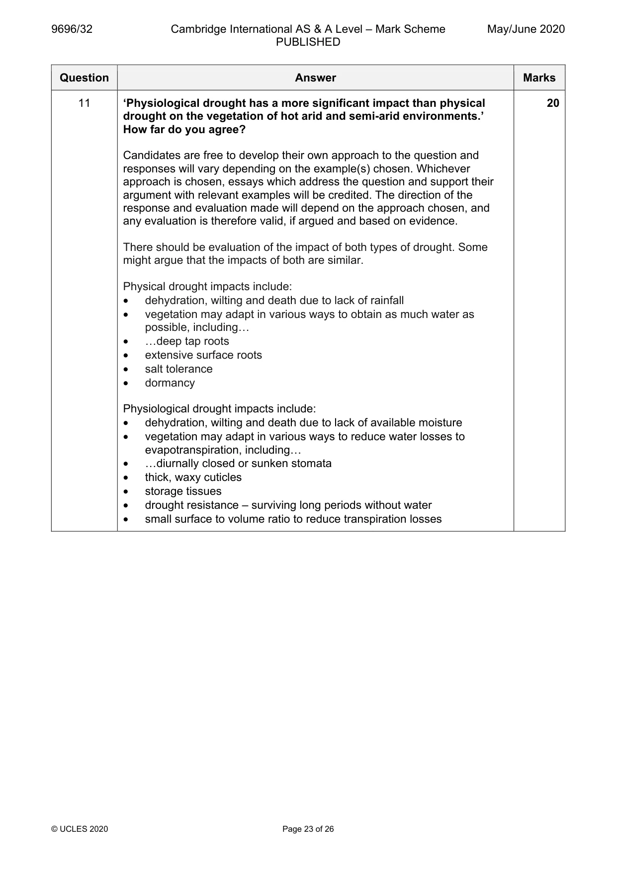 Mark scheme, page 23 of 26