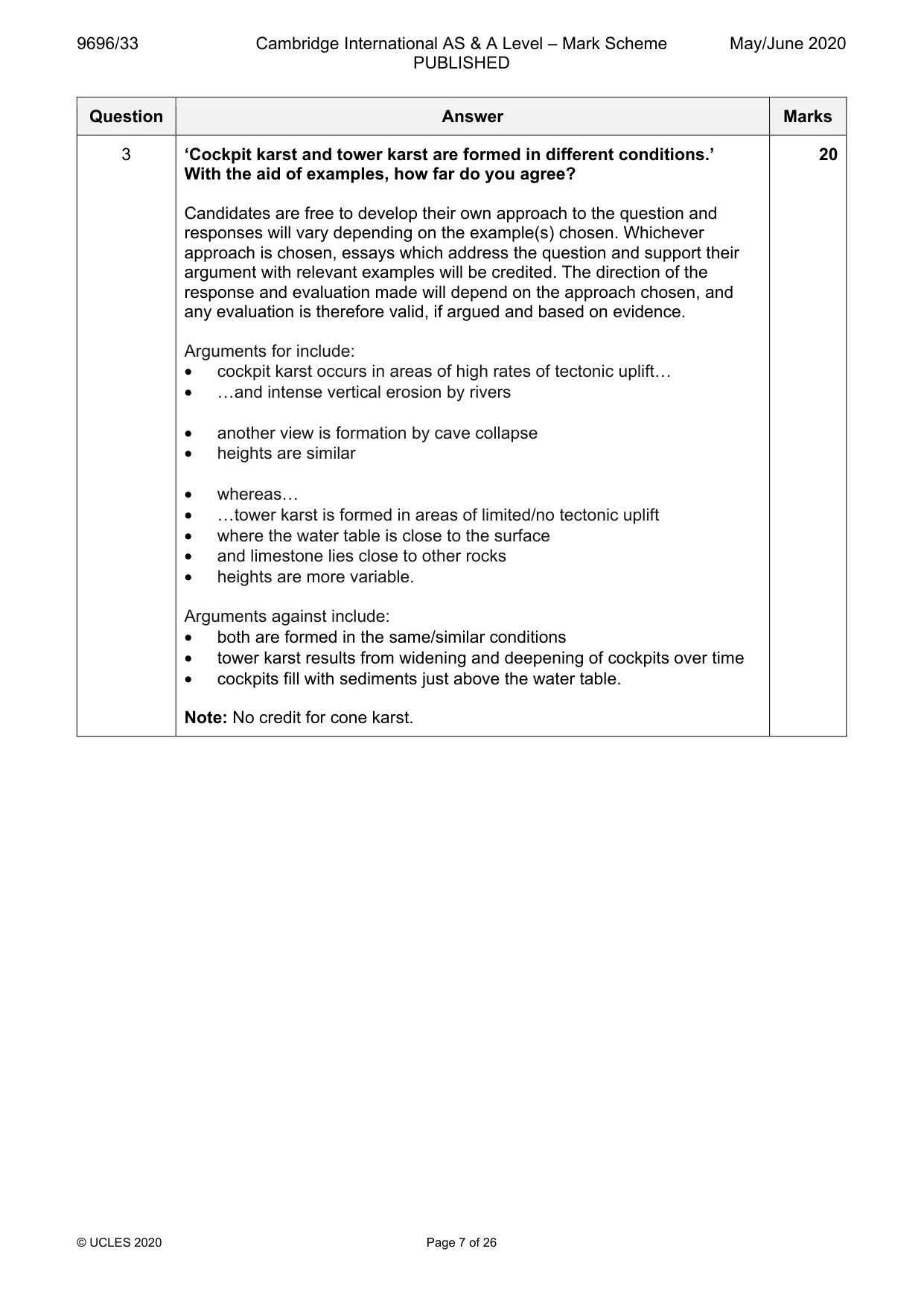 Mark scheme, page 7 of 26