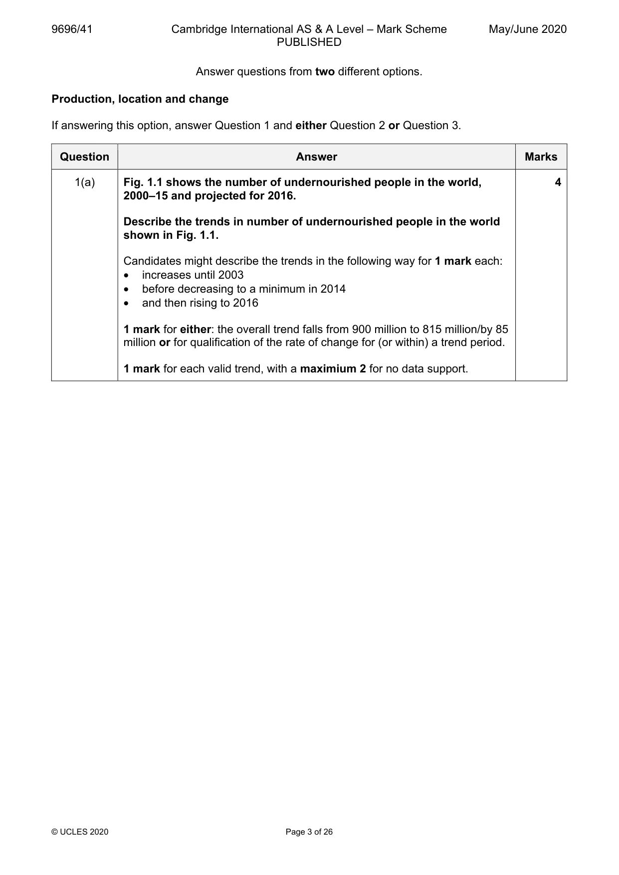 Mark scheme, page 3 of 26