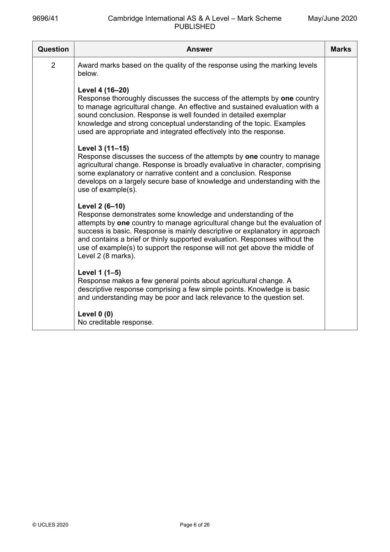 Mark scheme, page 6 of 26