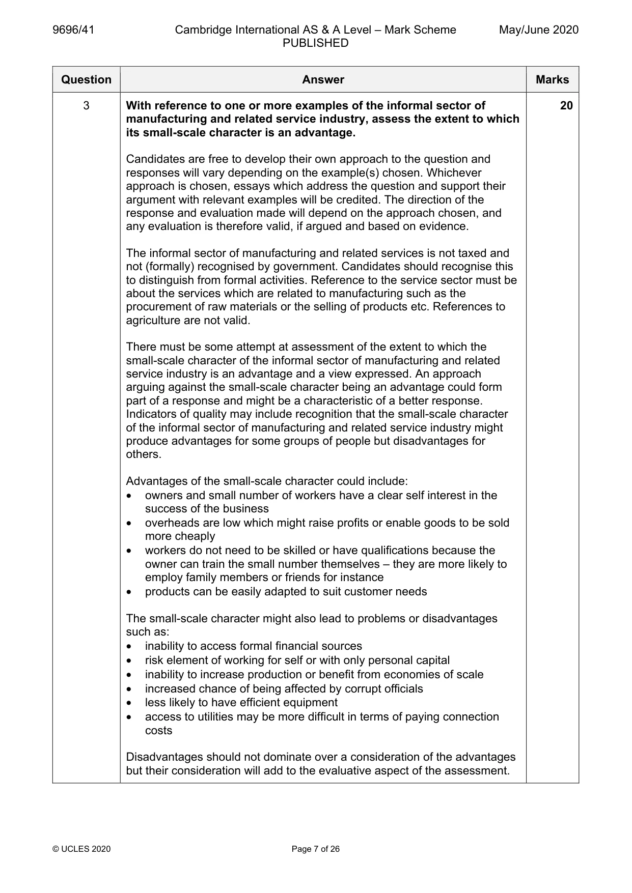 Mark scheme, page 7 of 26