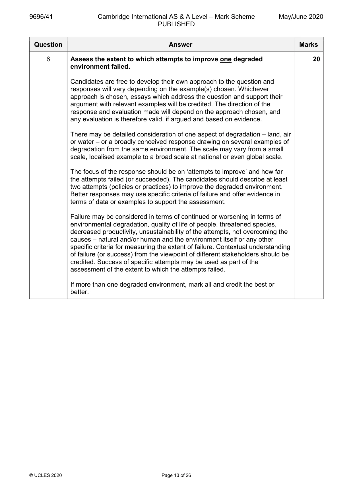 Mark scheme, page 13 of 26