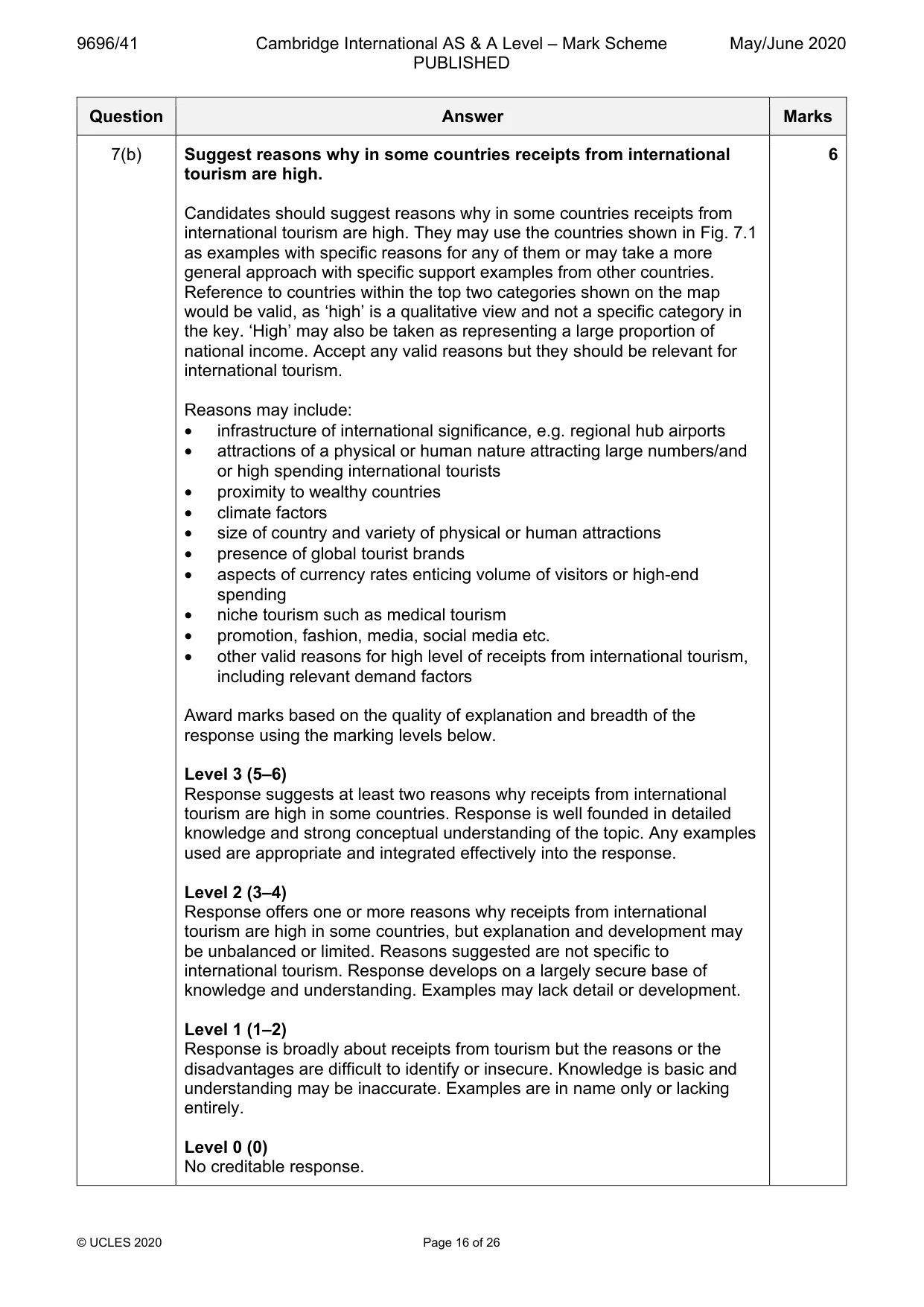 Mark scheme, page 16 of 26