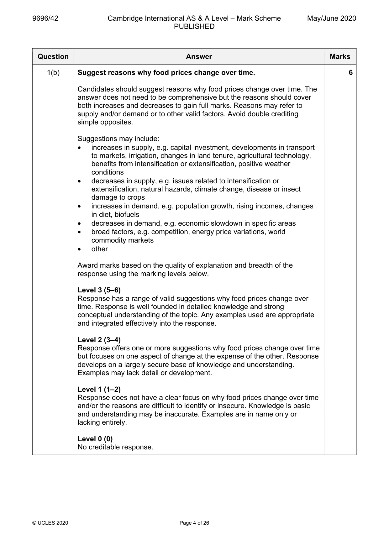 Mark scheme, page 4 of 26