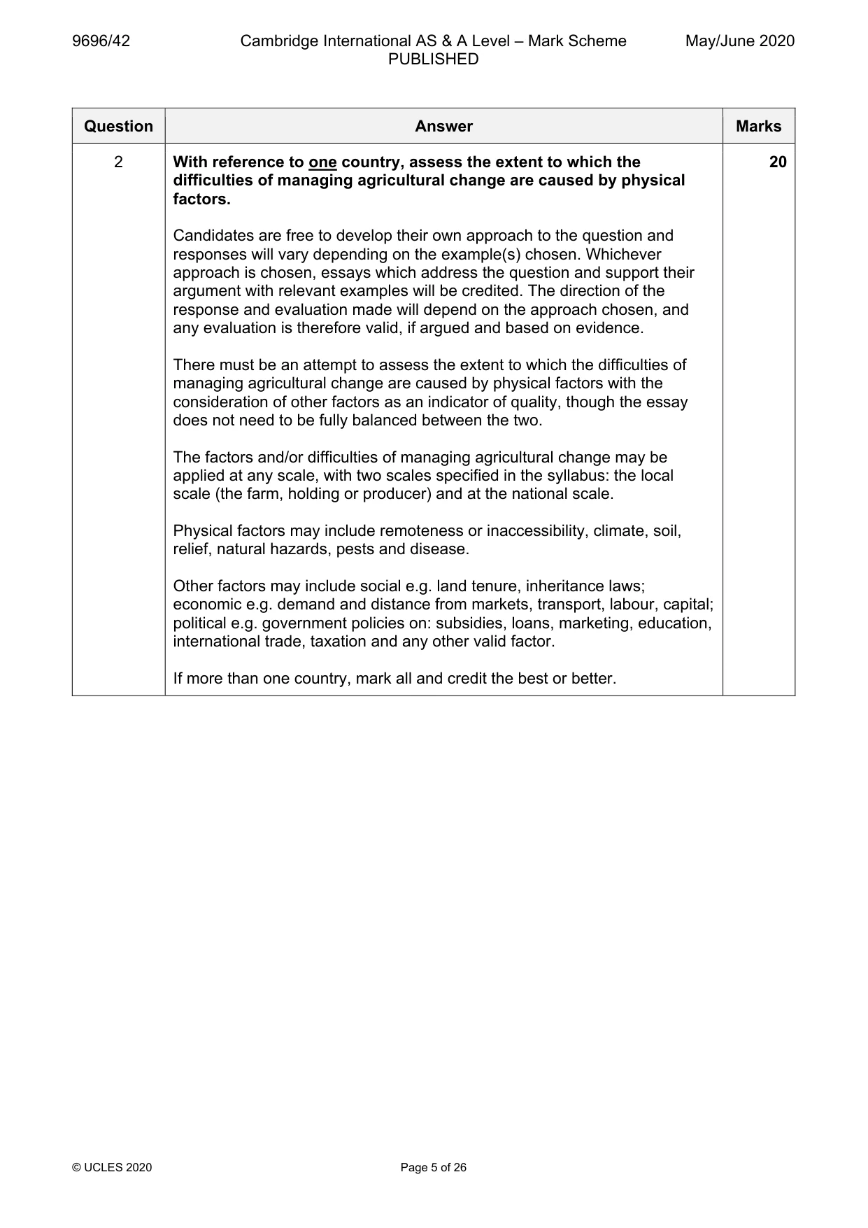 Mark scheme, page 5 of 26