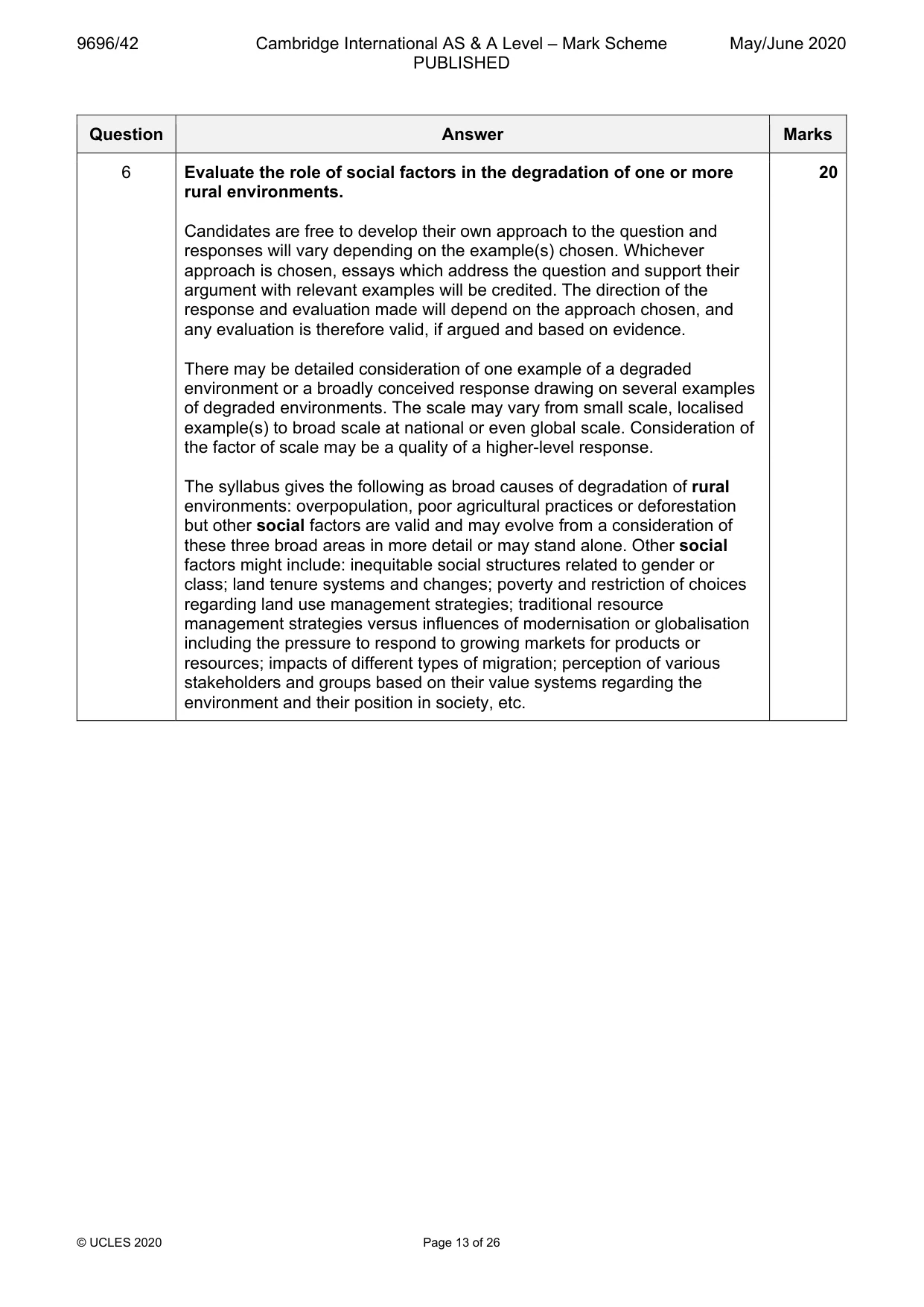 Mark scheme, page 13 of 26