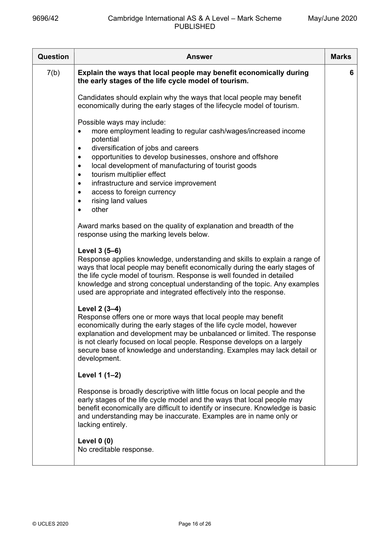 Mark scheme, page 16 of 26