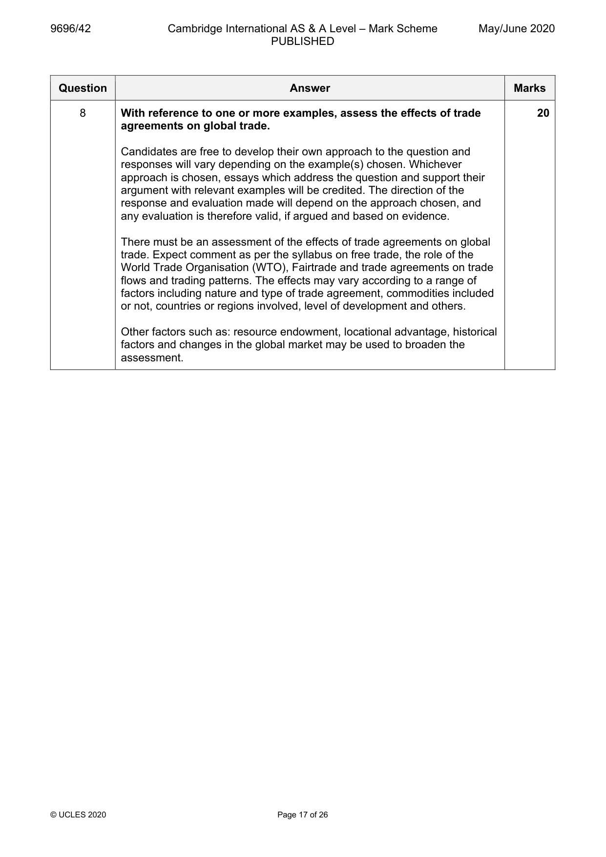 Mark scheme, page 17 of 26