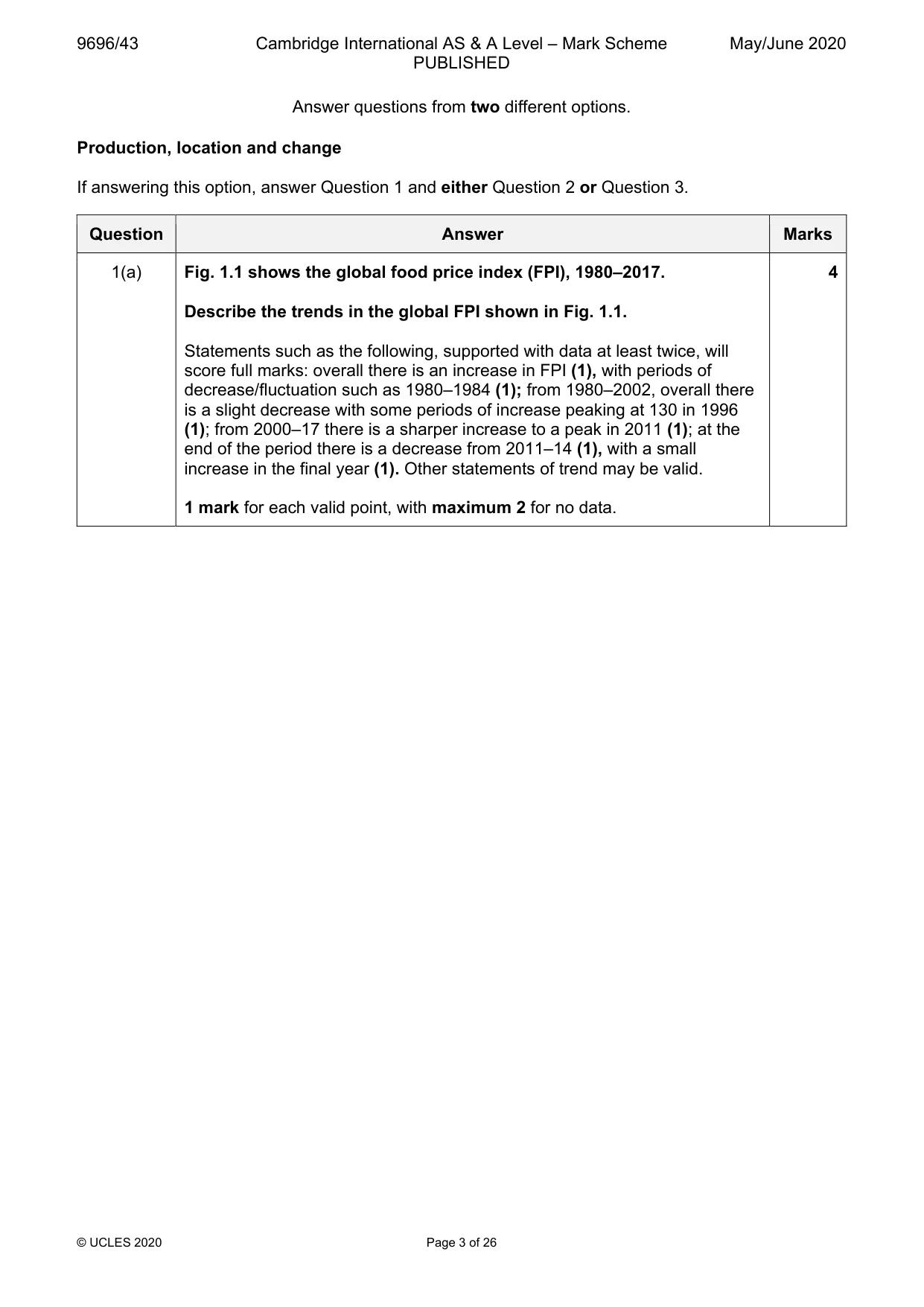 Mark scheme, page 3 of 26