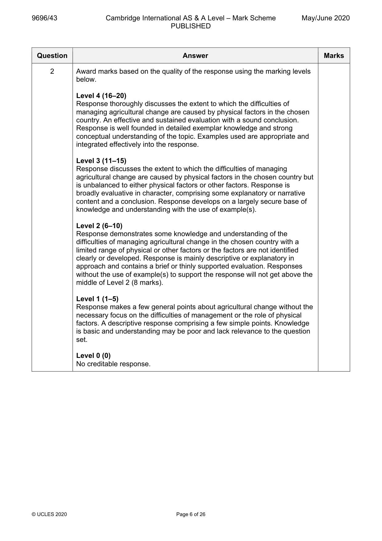 Mark scheme, page 6 of 26
