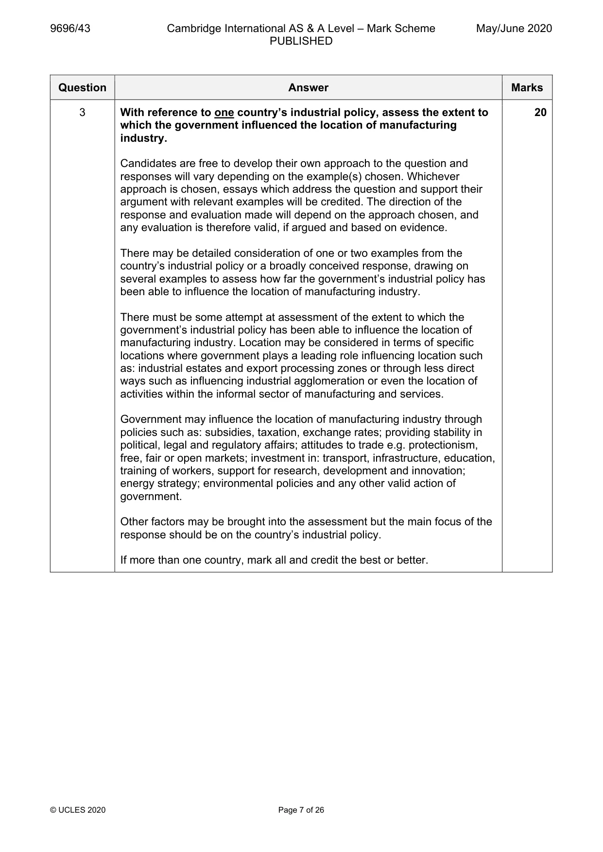 Mark scheme, page 7 of 26