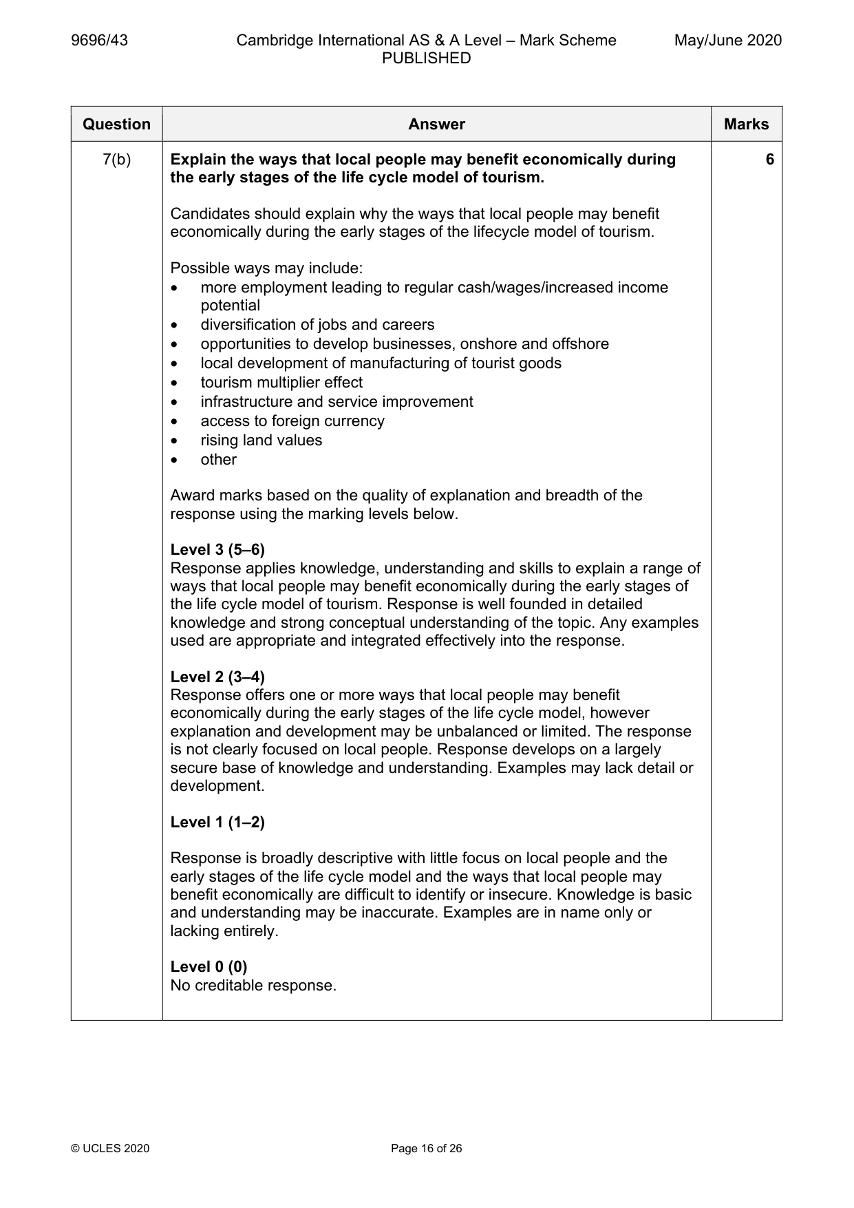 Mark scheme, page 16 of 26