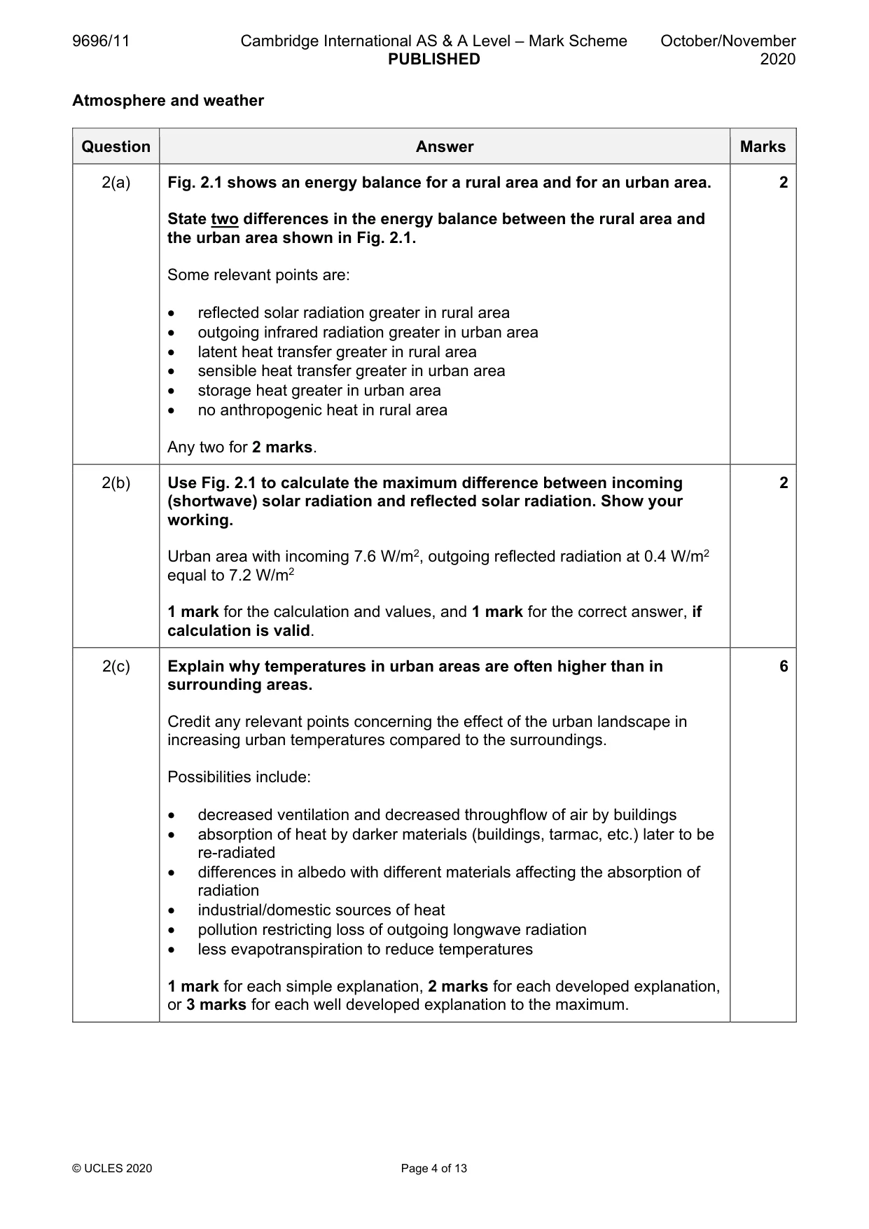 Mark scheme, page 4 of 13