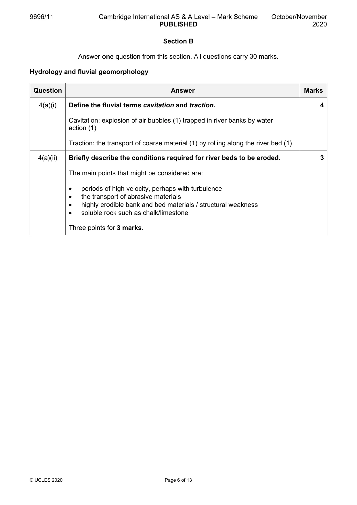 Mark scheme, page 6 of 13