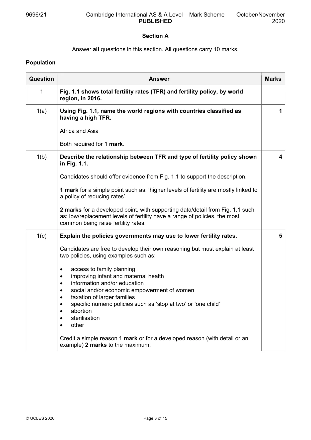 Mark scheme, page 3 of 15