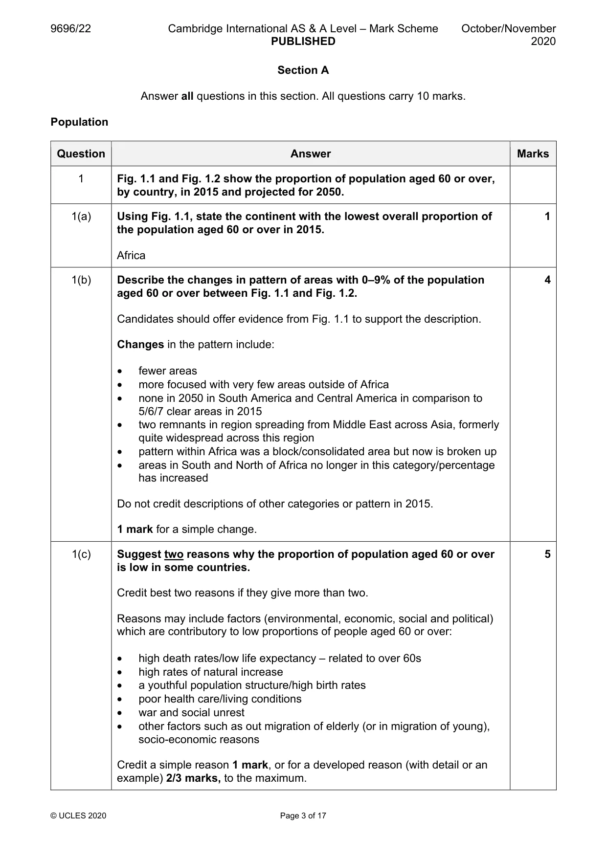 Mark scheme, page 3 of 17