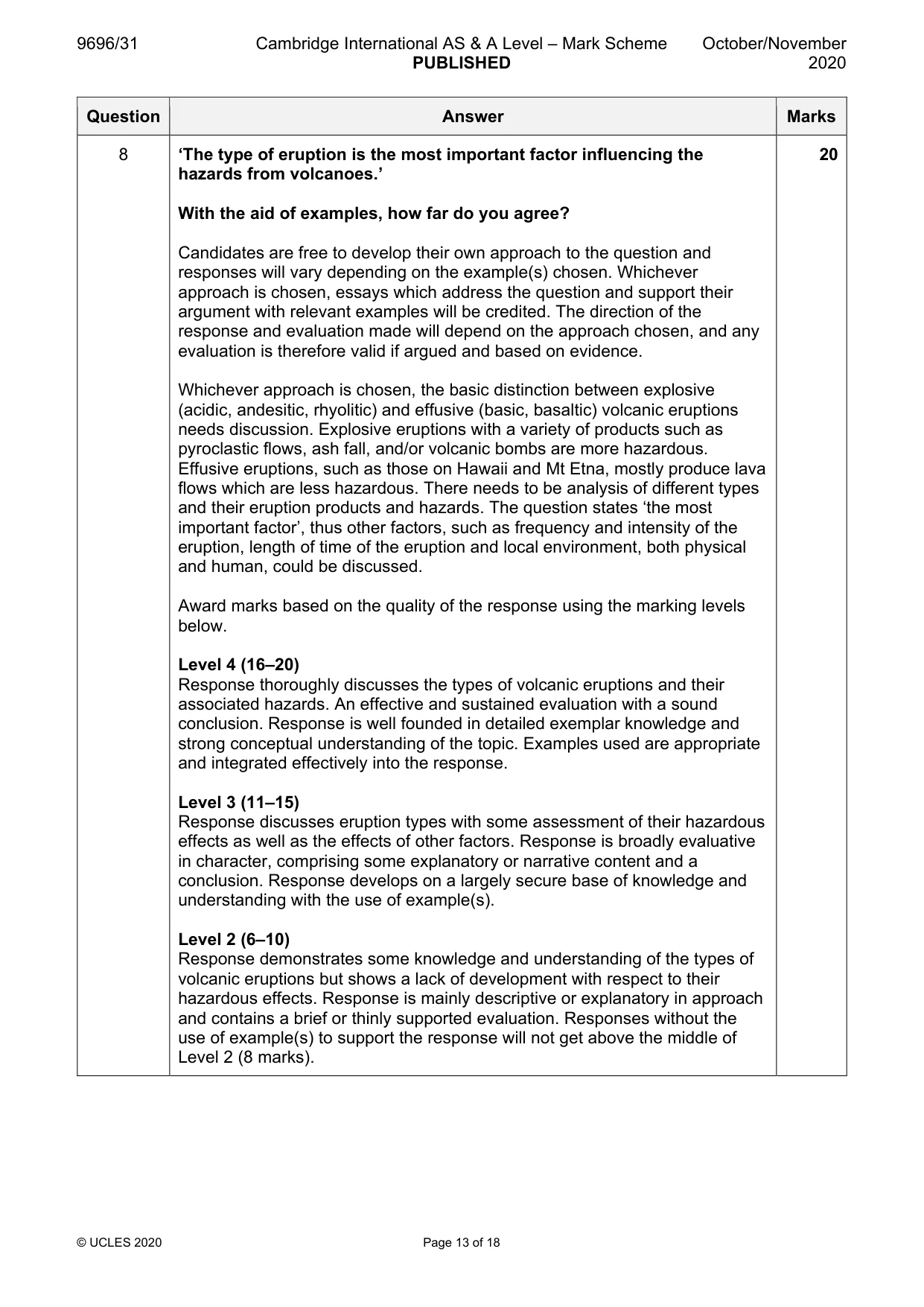 Mark scheme, page 13 of 18