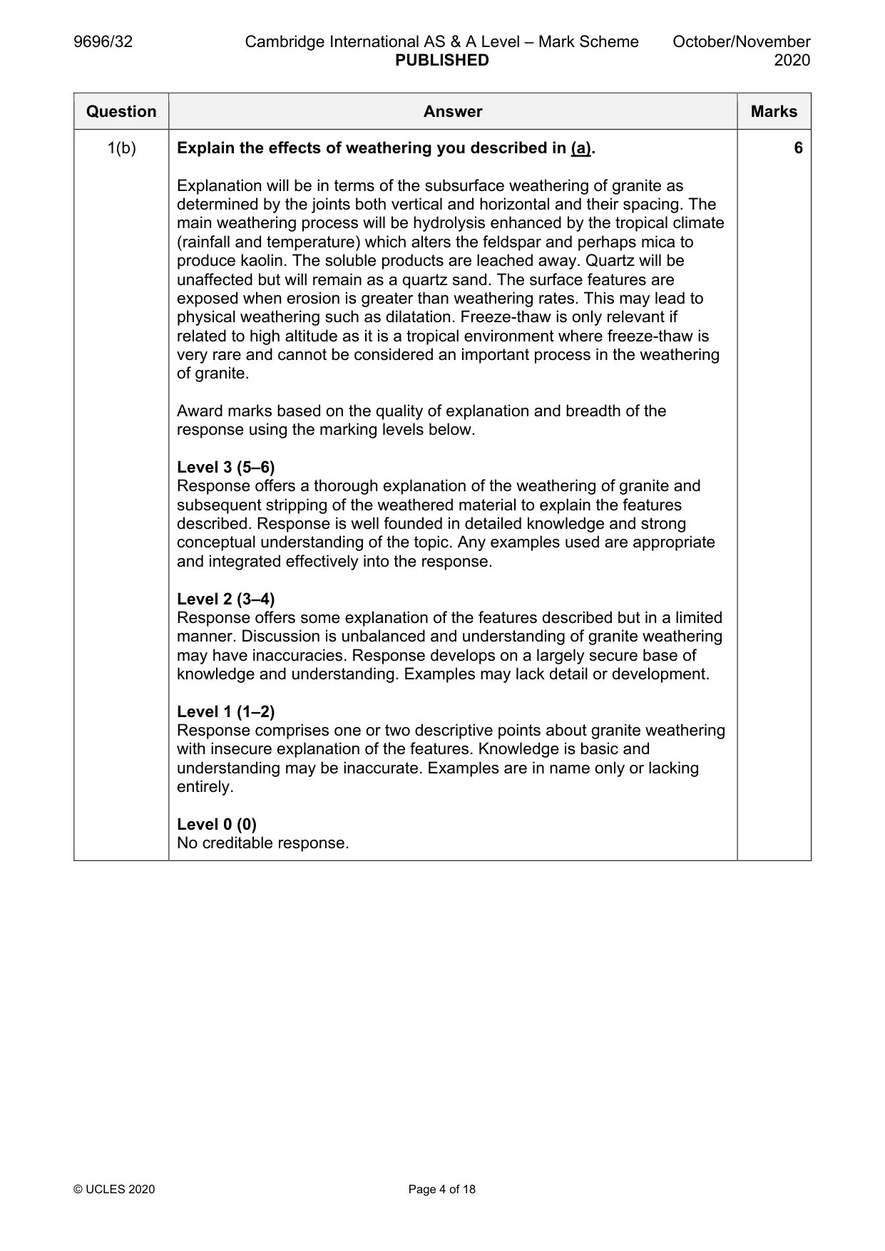 Mark scheme, page 4 of 18