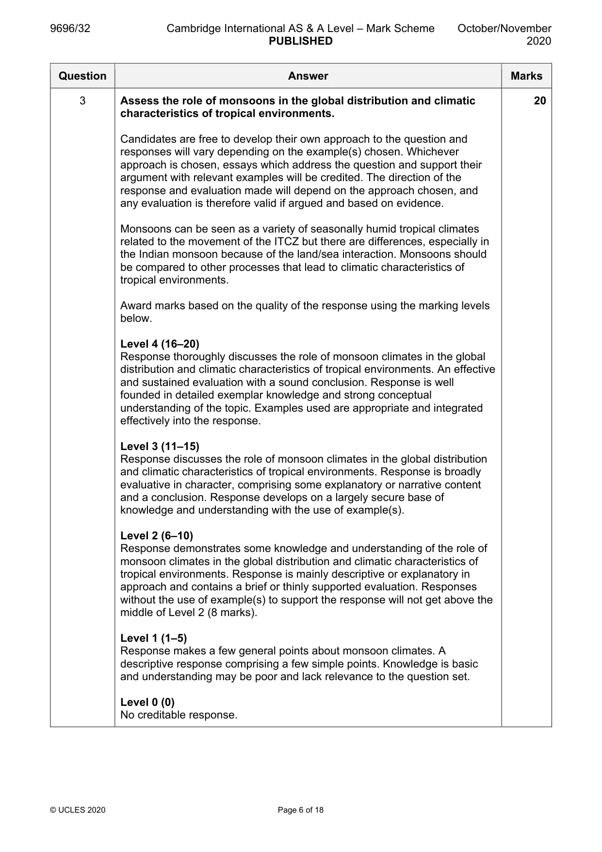 Mark scheme, page 6 of 18