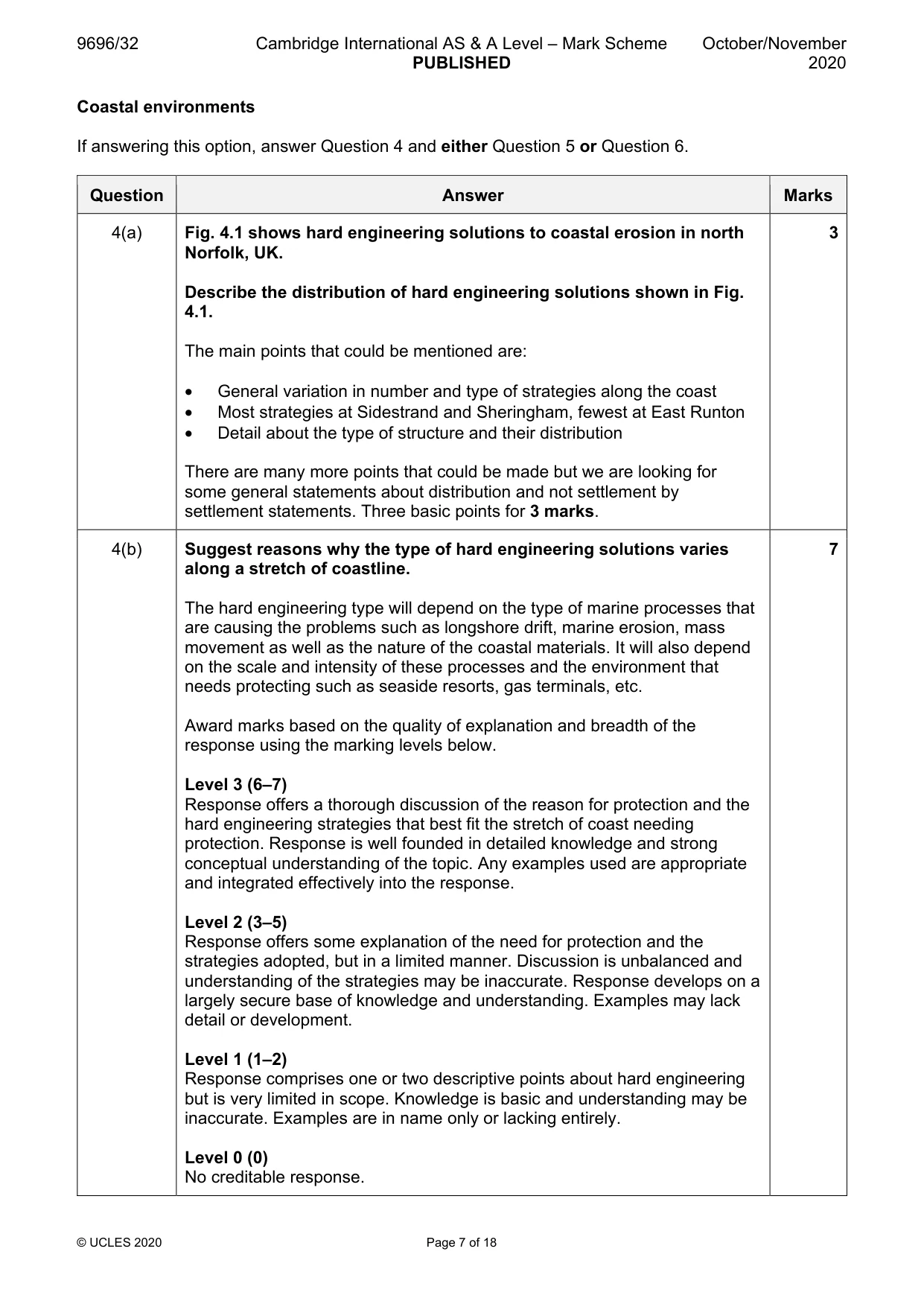 Mark scheme, page 7 of 18