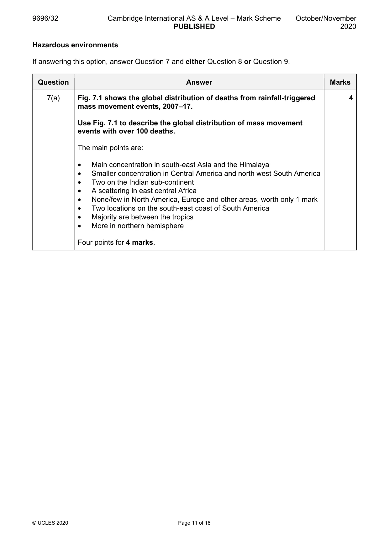 Mark scheme, page 11 of 18