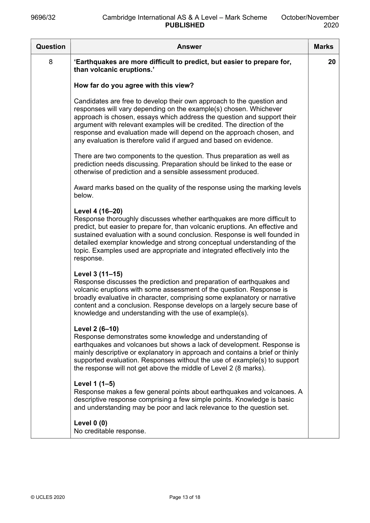 Mark scheme, page 13 of 18