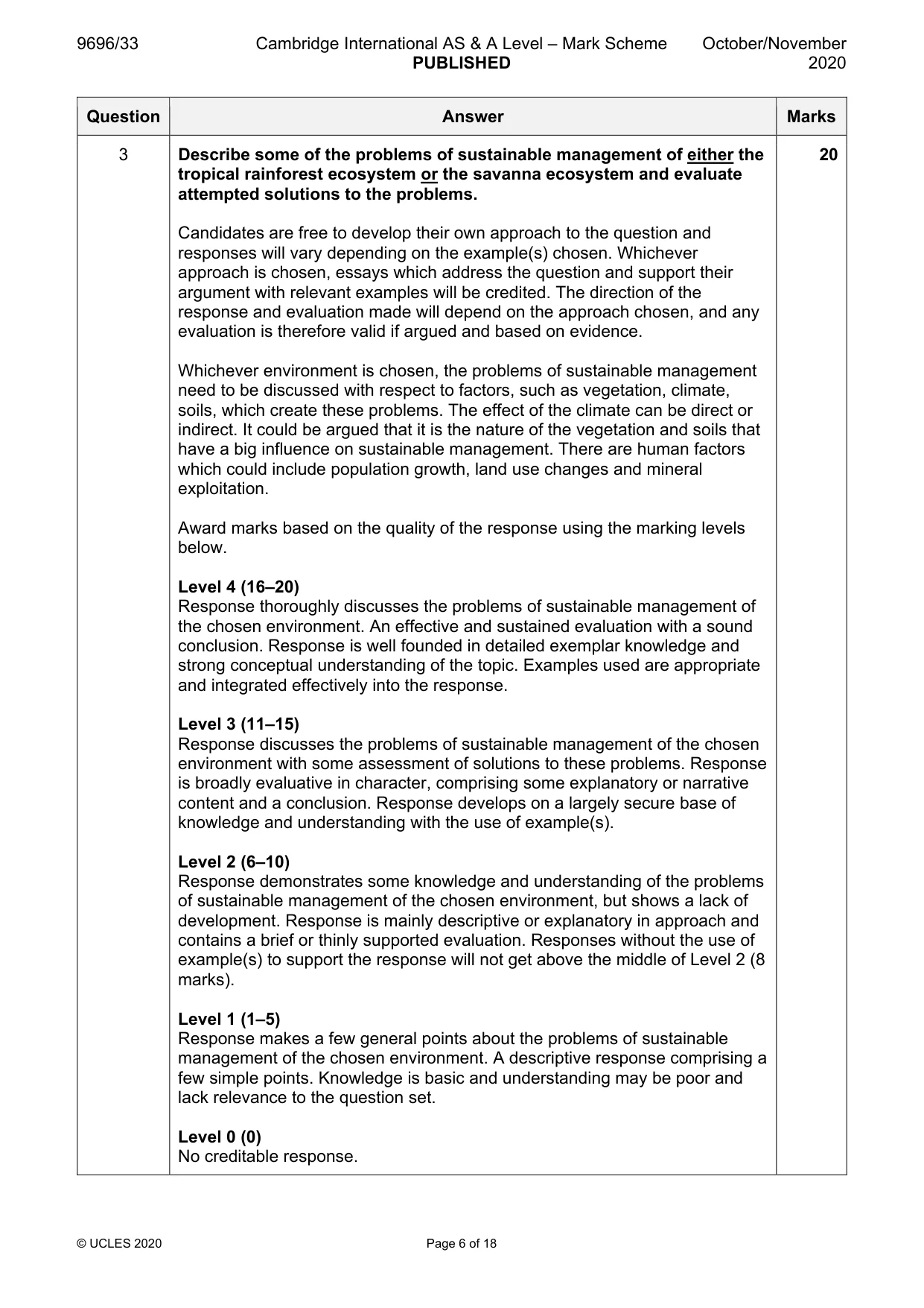 Mark scheme, page 6 of 18