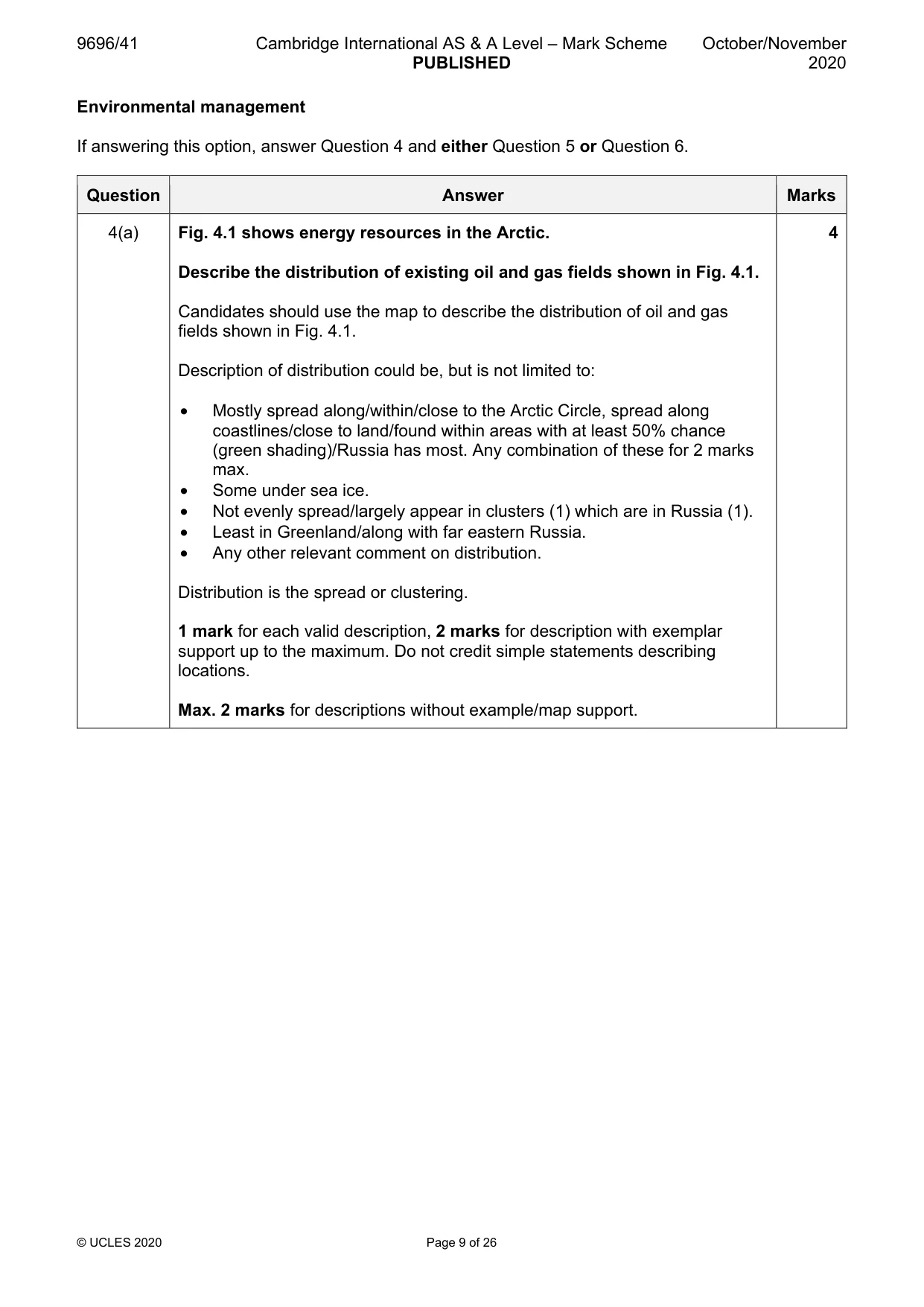 Mark scheme, page 9 of 26