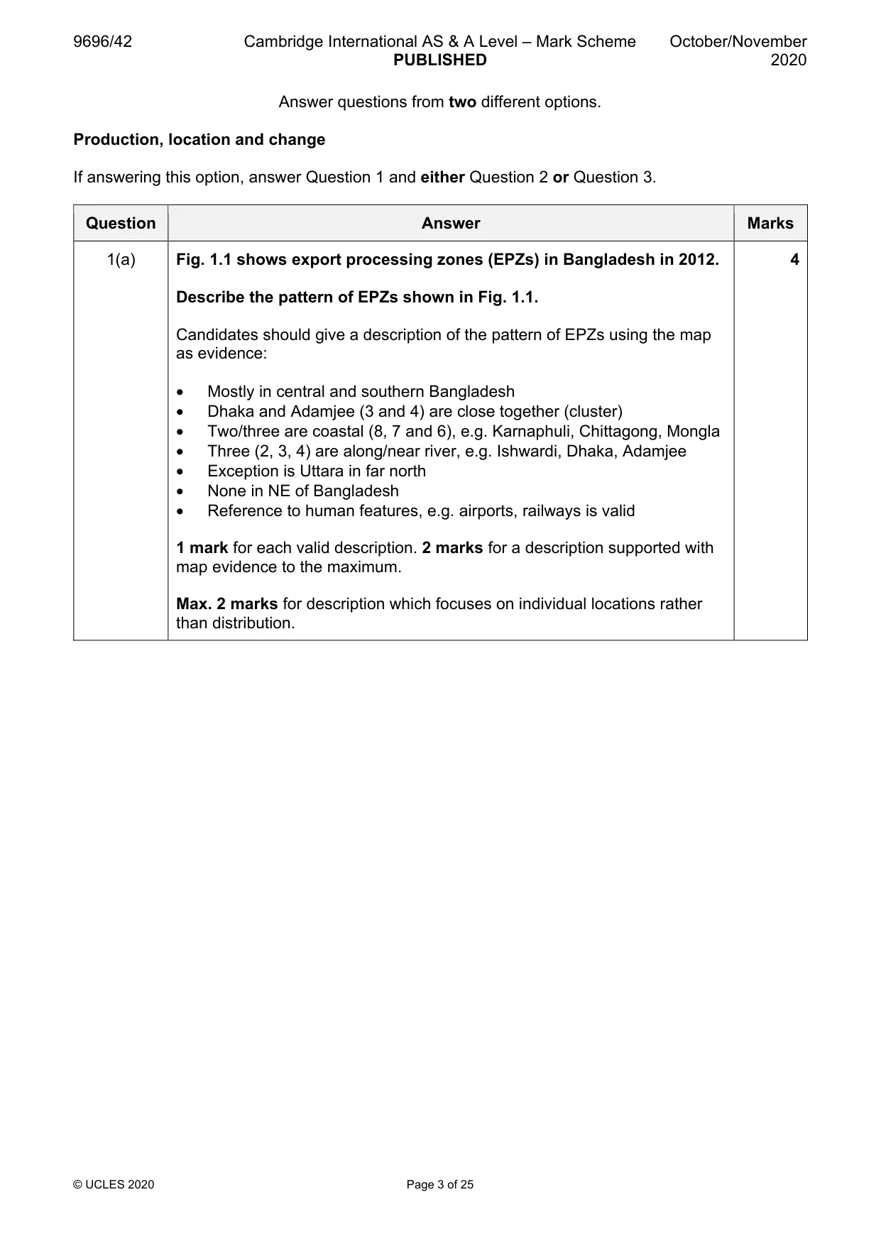 Mark scheme, page 3 of 25