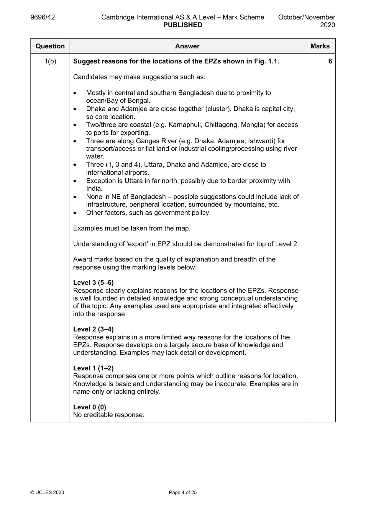 Mark scheme, page 4 of 25
