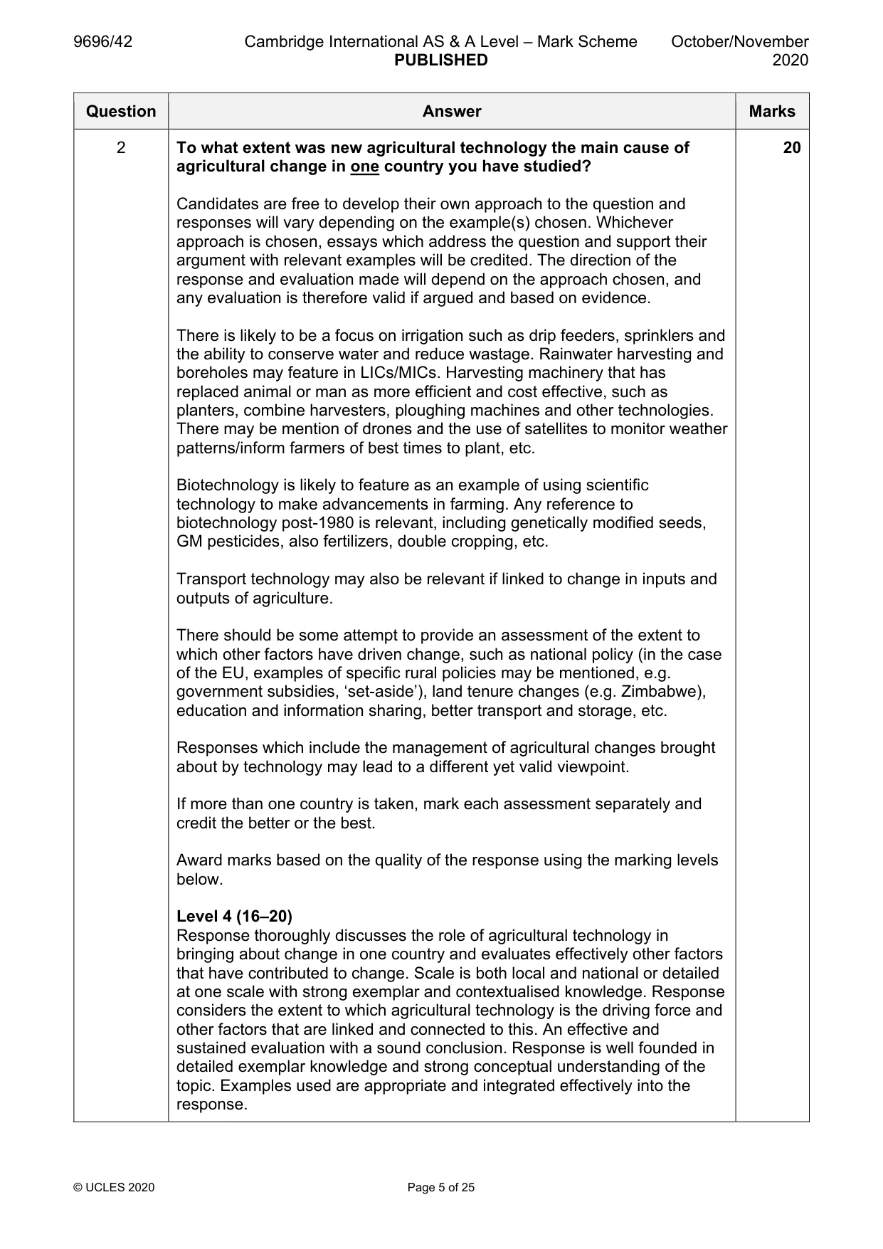 Mark scheme, page 5 of 25