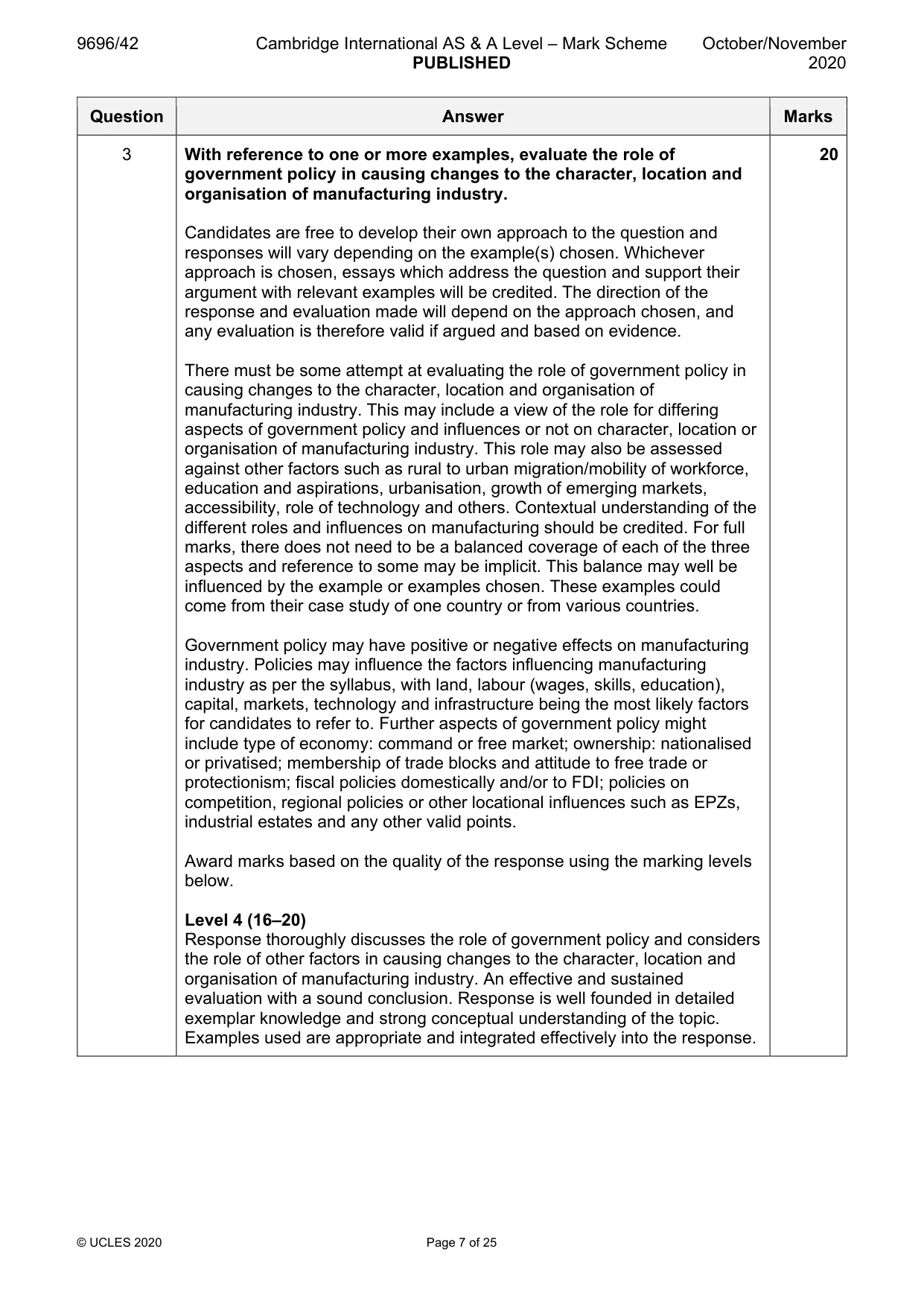 Mark scheme, page 7 of 25