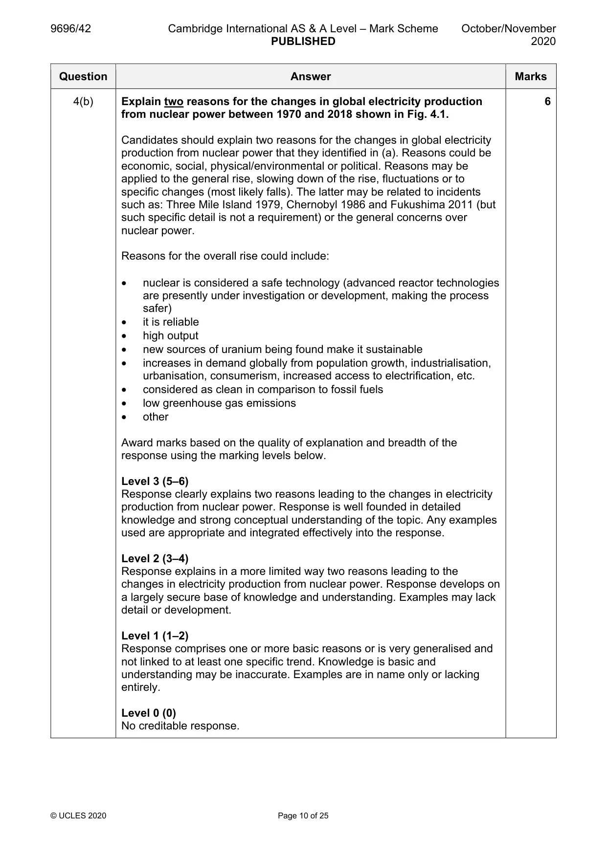 Mark scheme, page 10 of 25