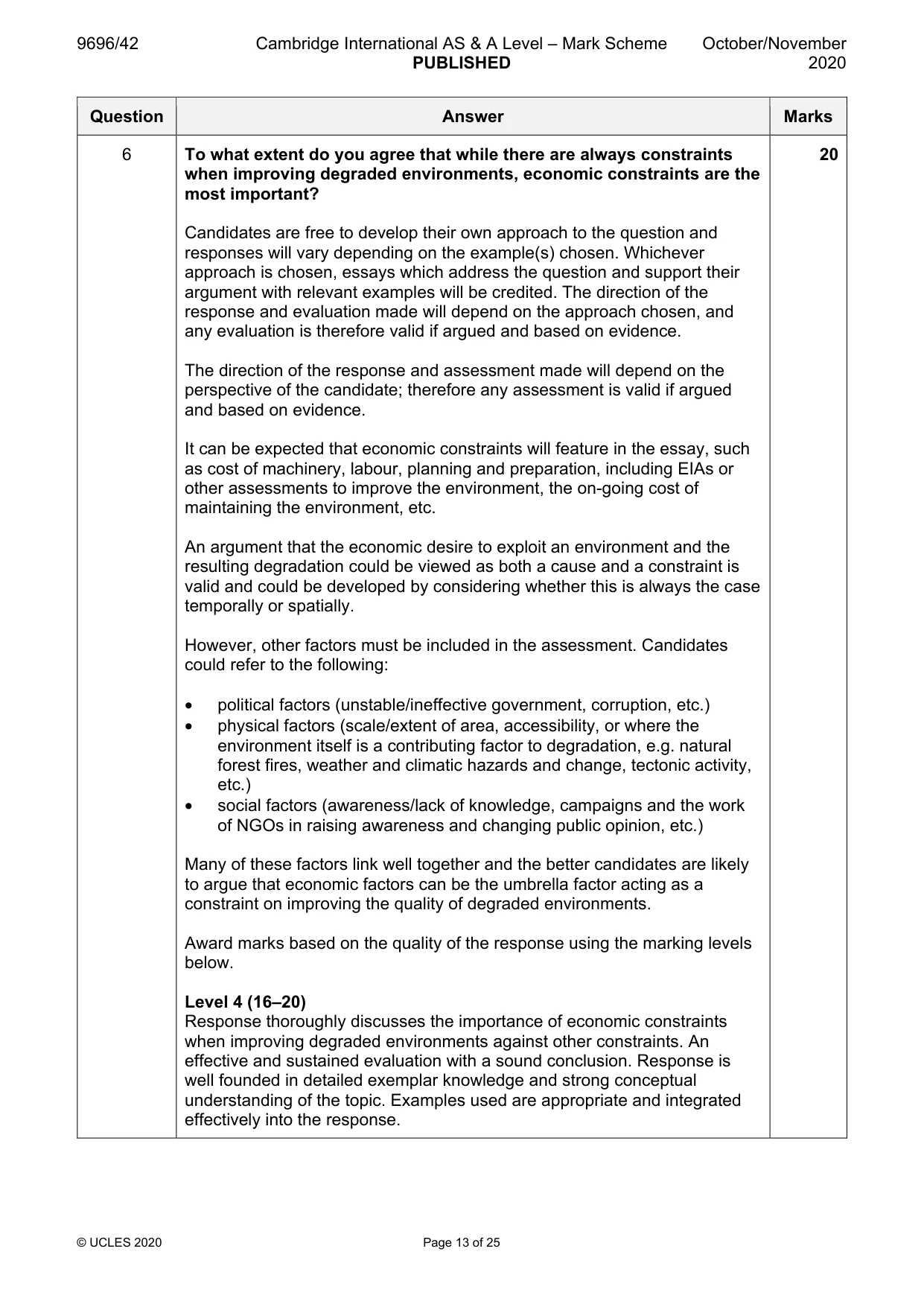 Mark scheme, page 13 of 25