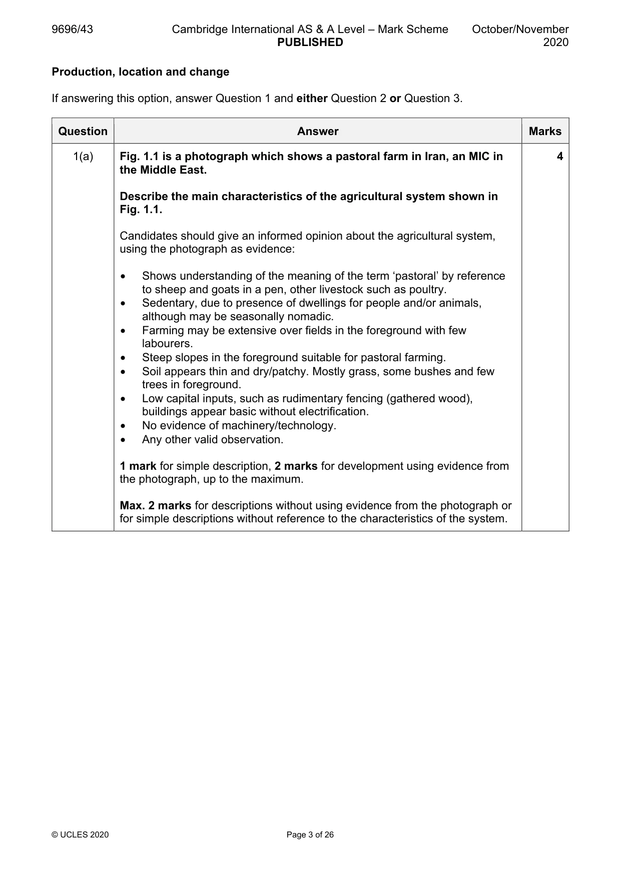 Mark scheme, page 3 of 26