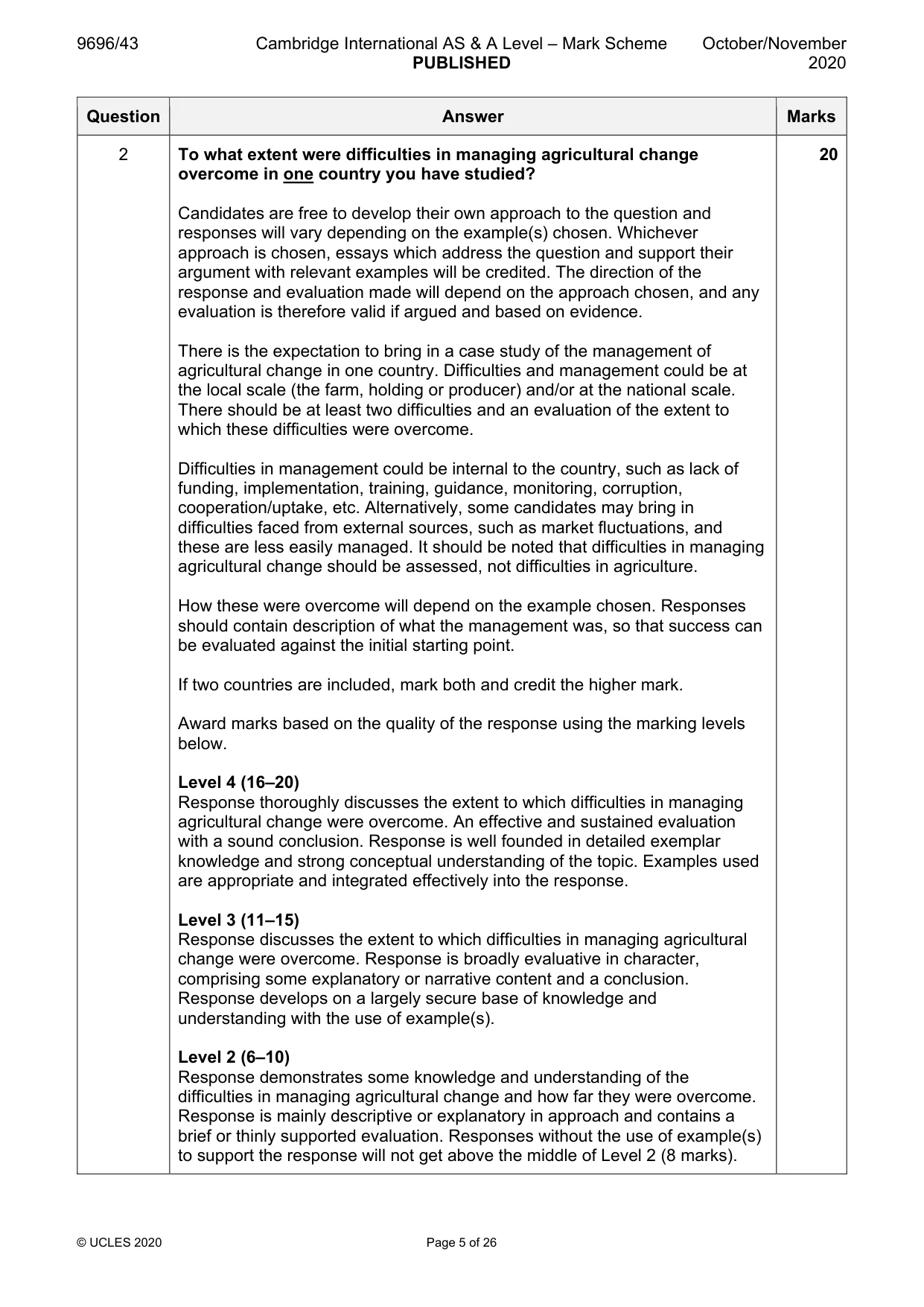 Mark scheme, page 5 of 26