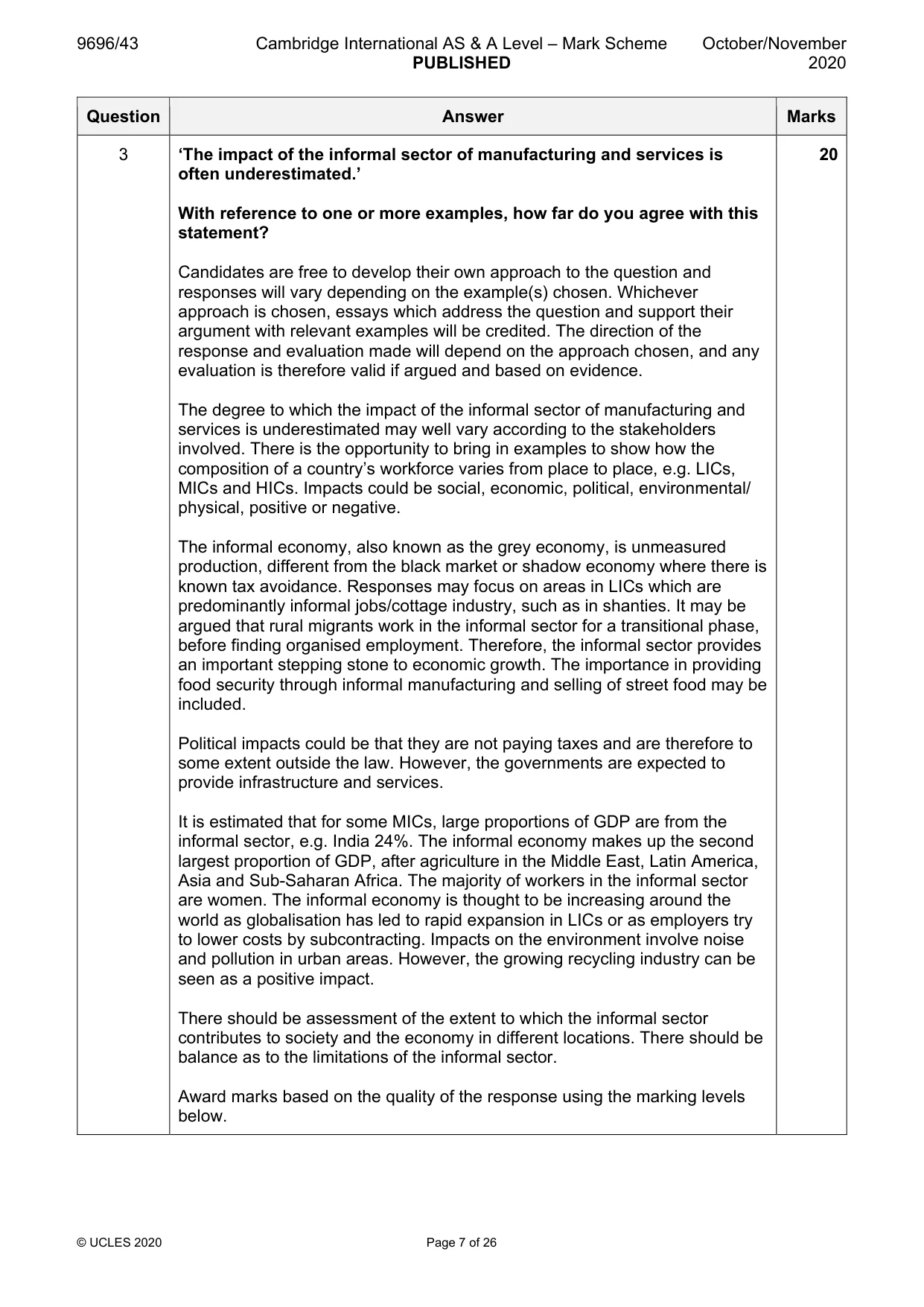 Mark scheme, page 7 of 26