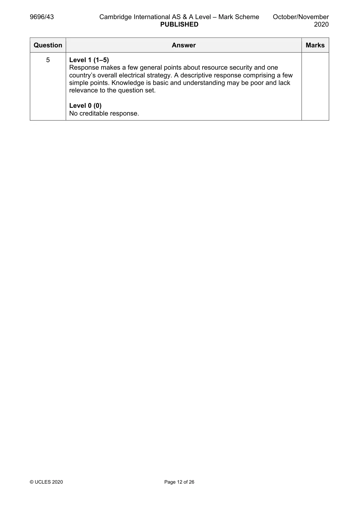 Mark scheme, page 12 of 26