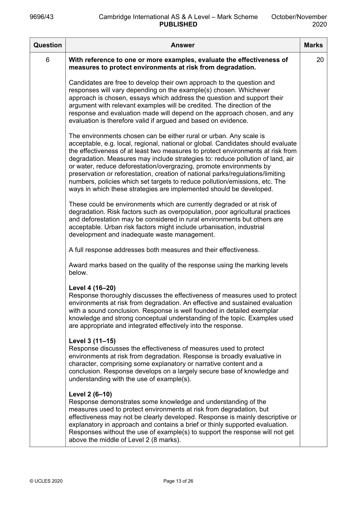 Mark scheme, page 13 of 26