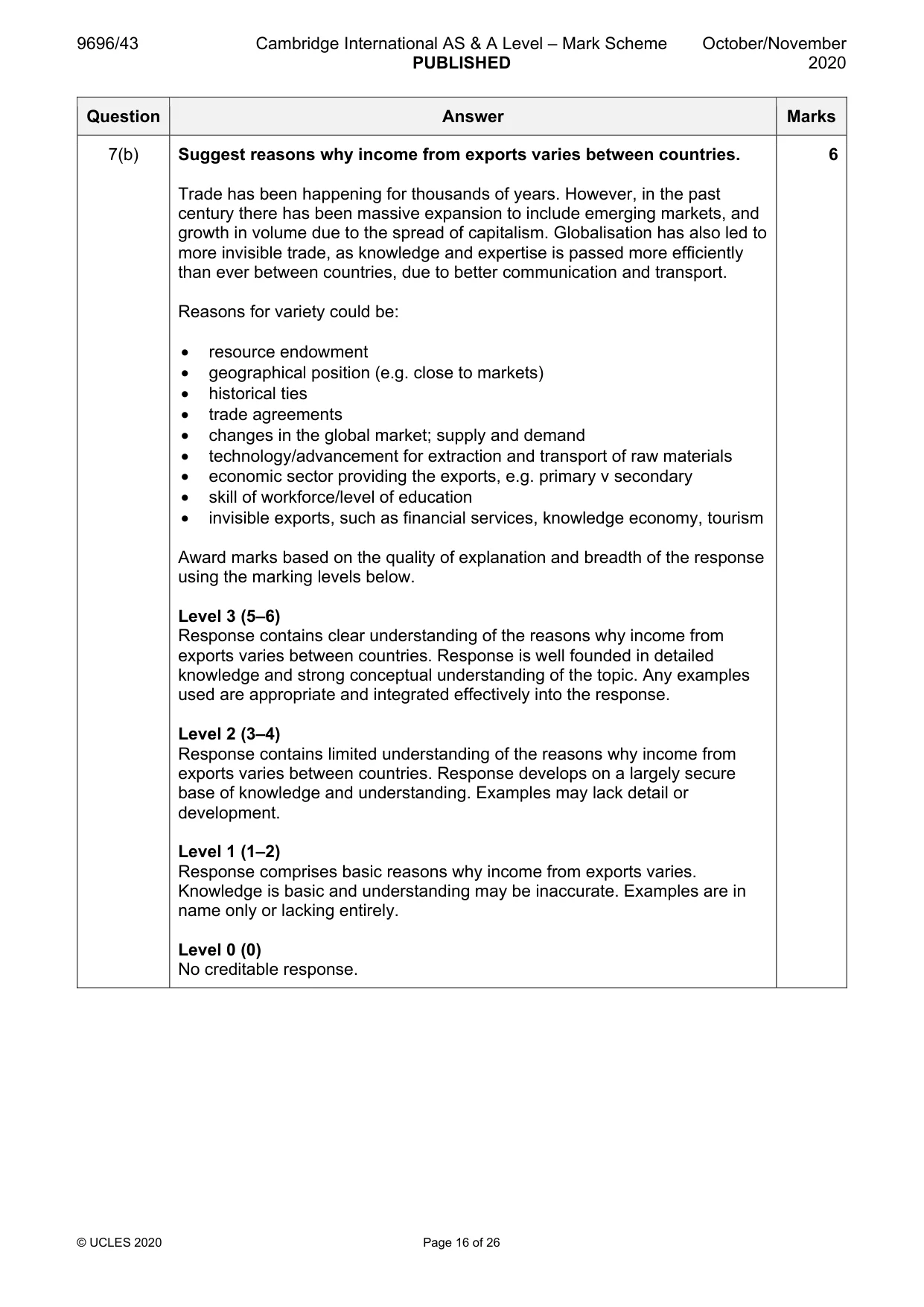 Mark scheme, page 16 of 26
