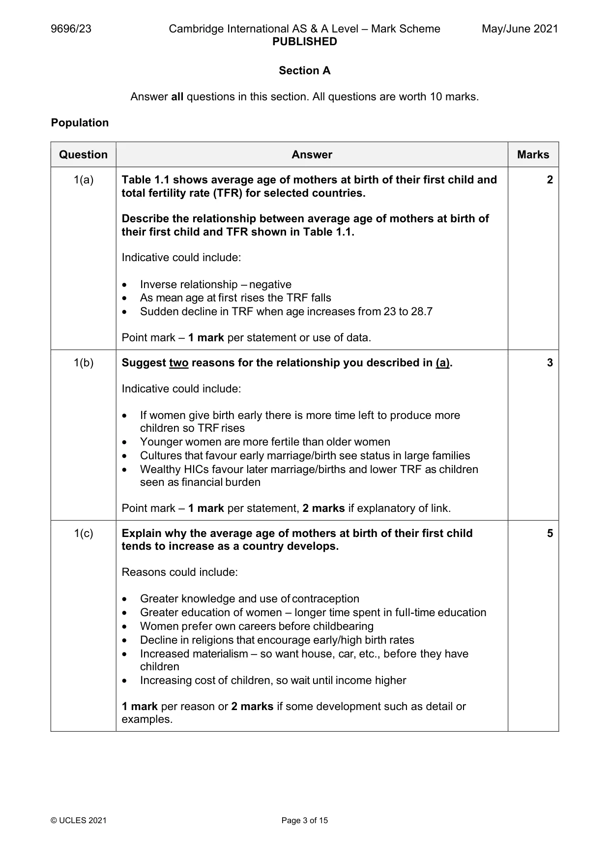 Mark scheme, page 3 of 15