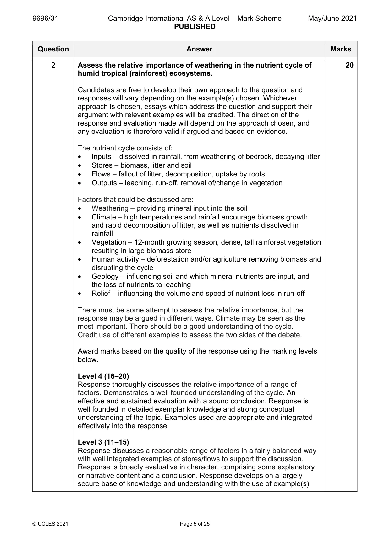 Mark scheme, page 5 of 25